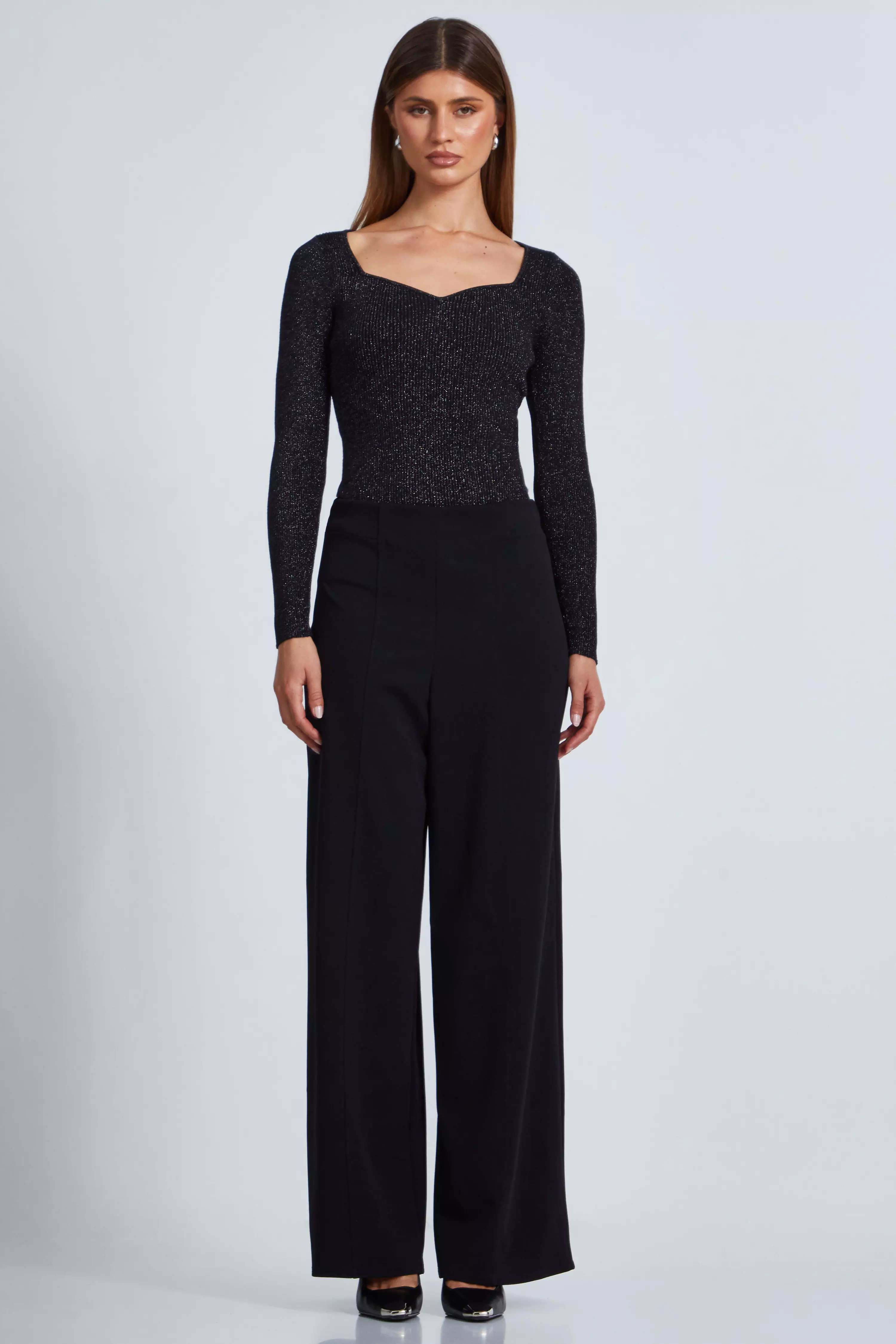 Black Wide Leg Trousers