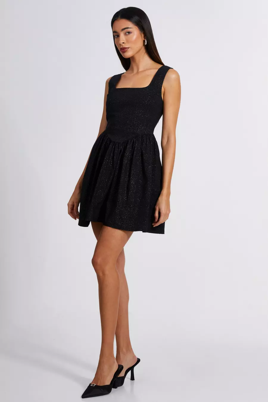 Next black skater dress best sale