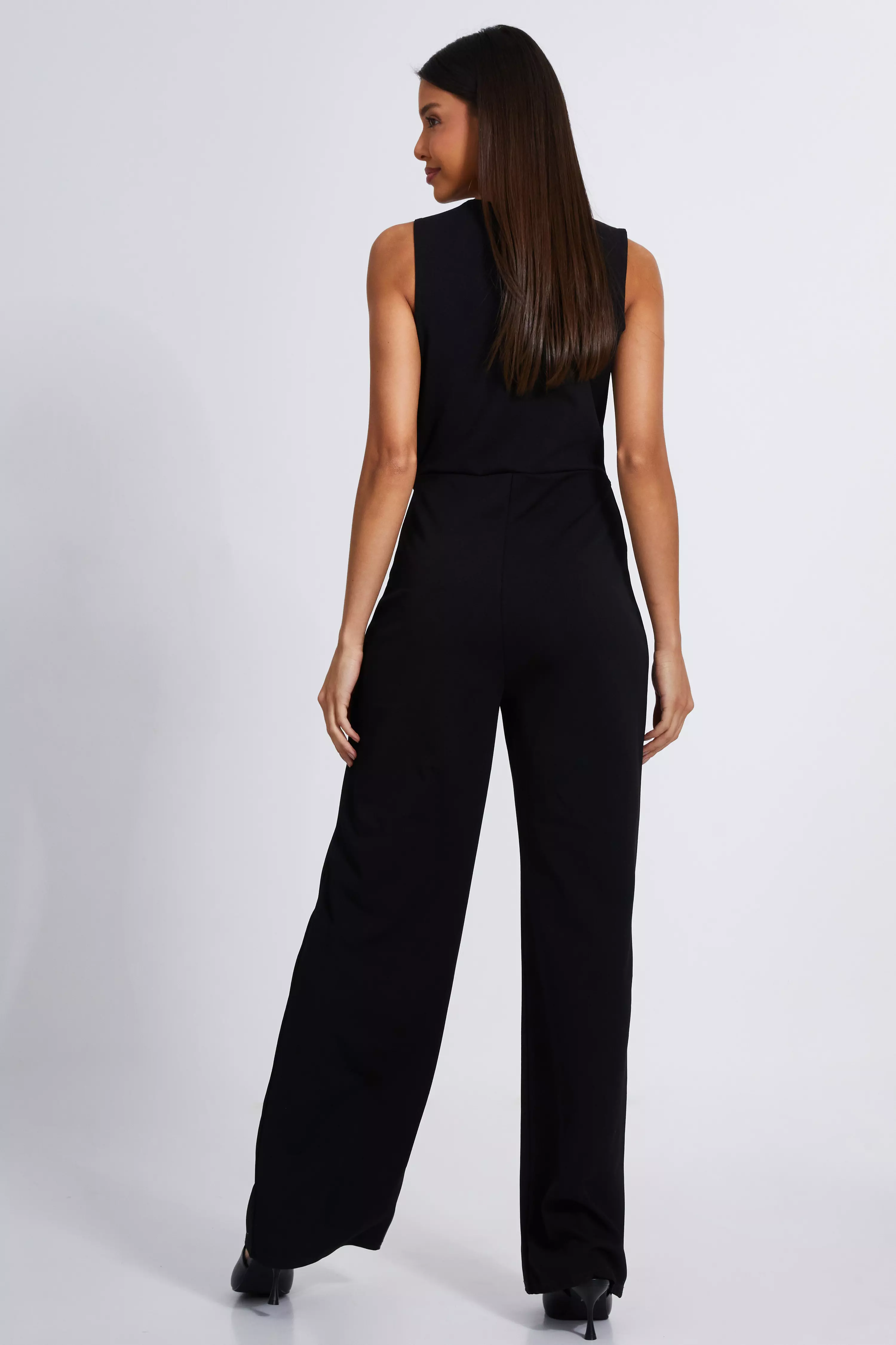 Black Waistcoat Jumpsuit