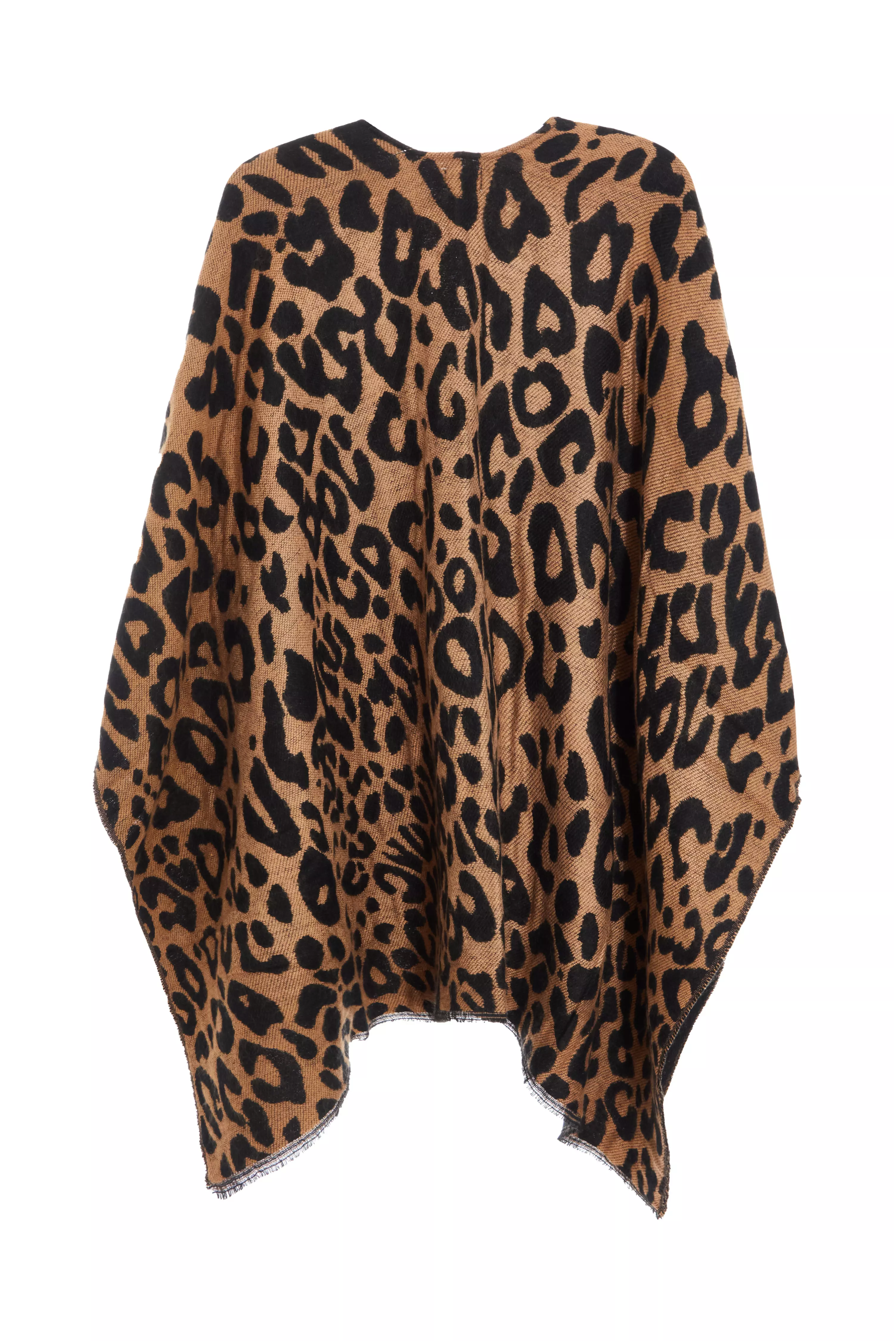 Brown Leopard Print Cape