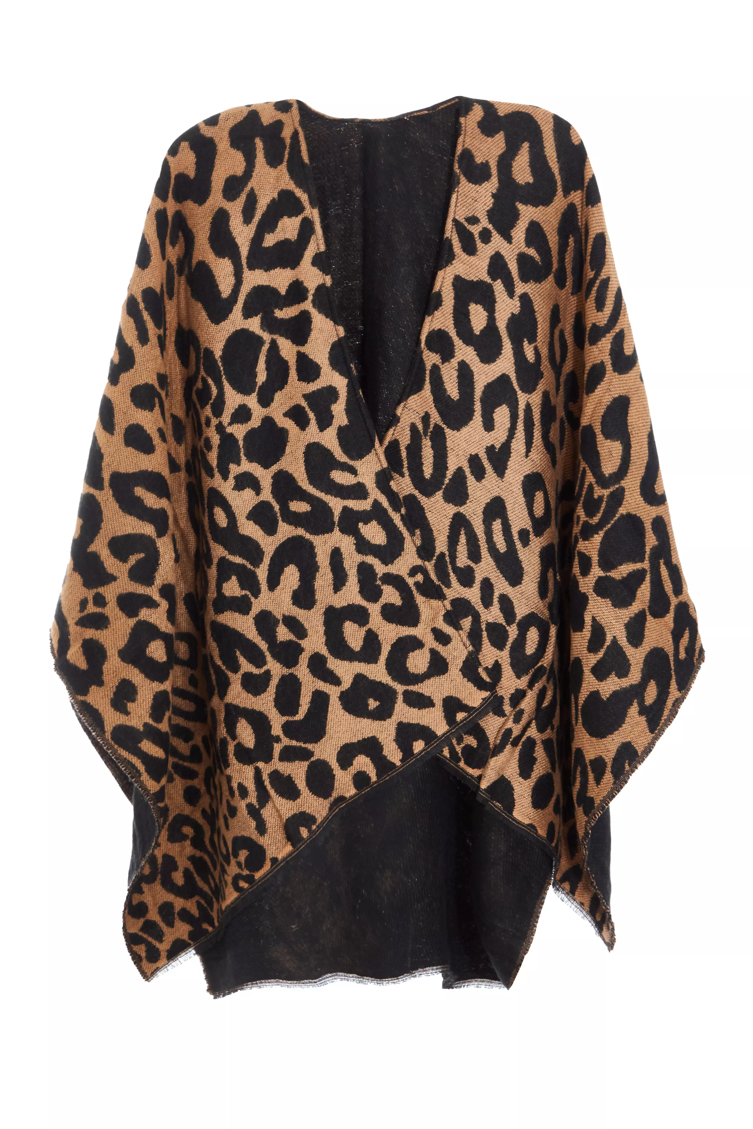 Brown Leopard Print Cape