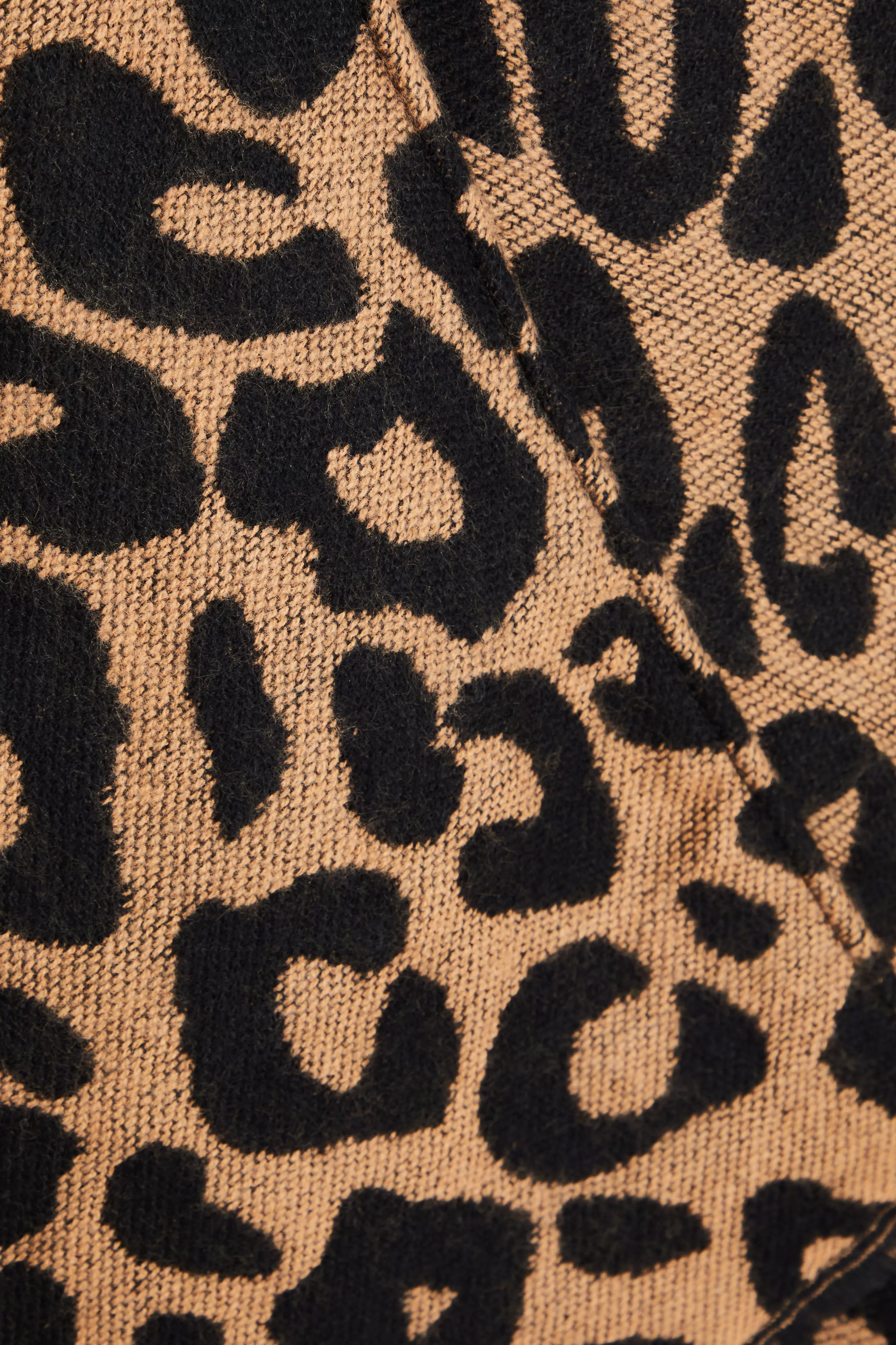 Brown Leopard Print Cape