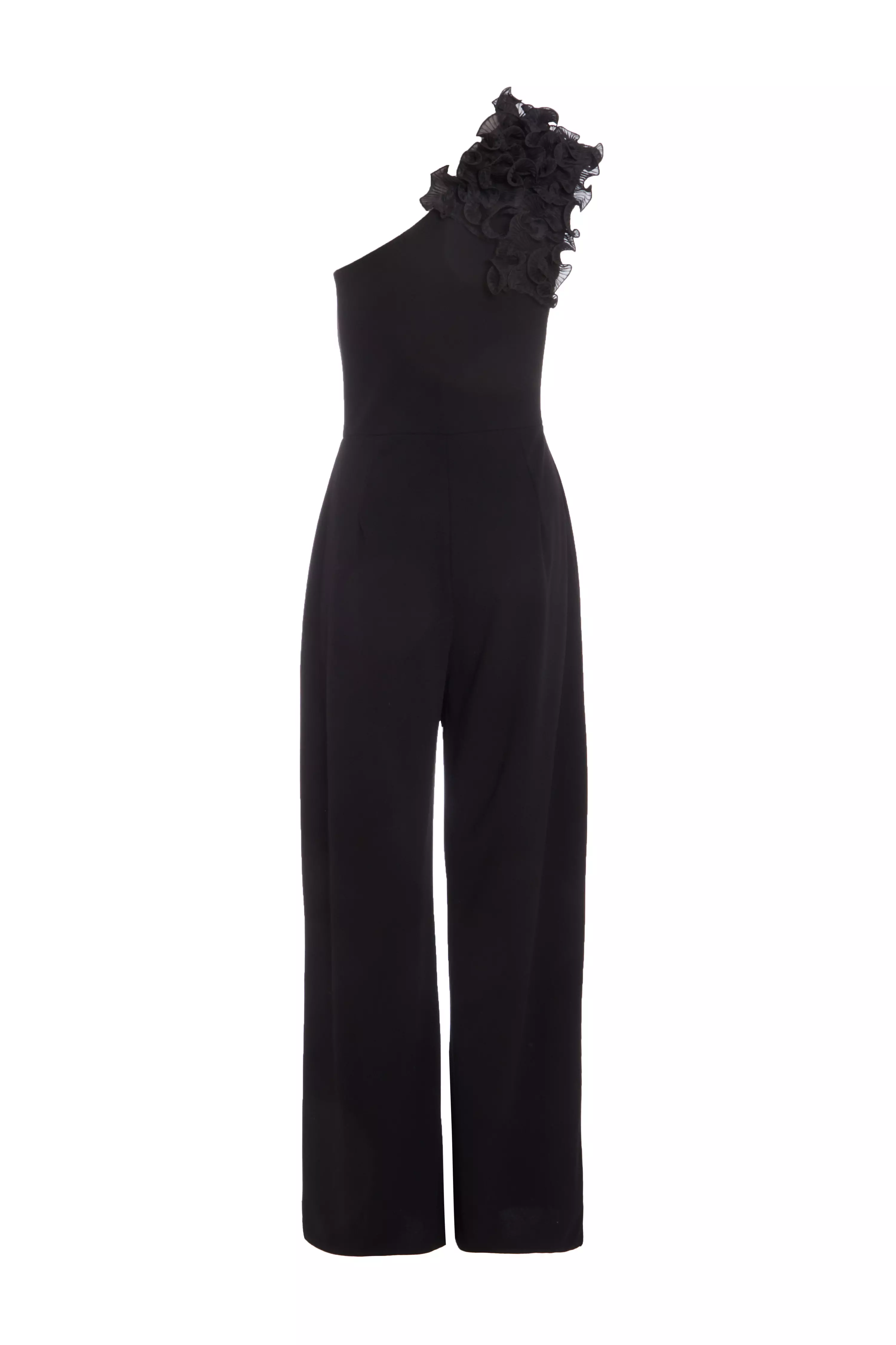 Black One Shoulder Palazzo Jumpsuit