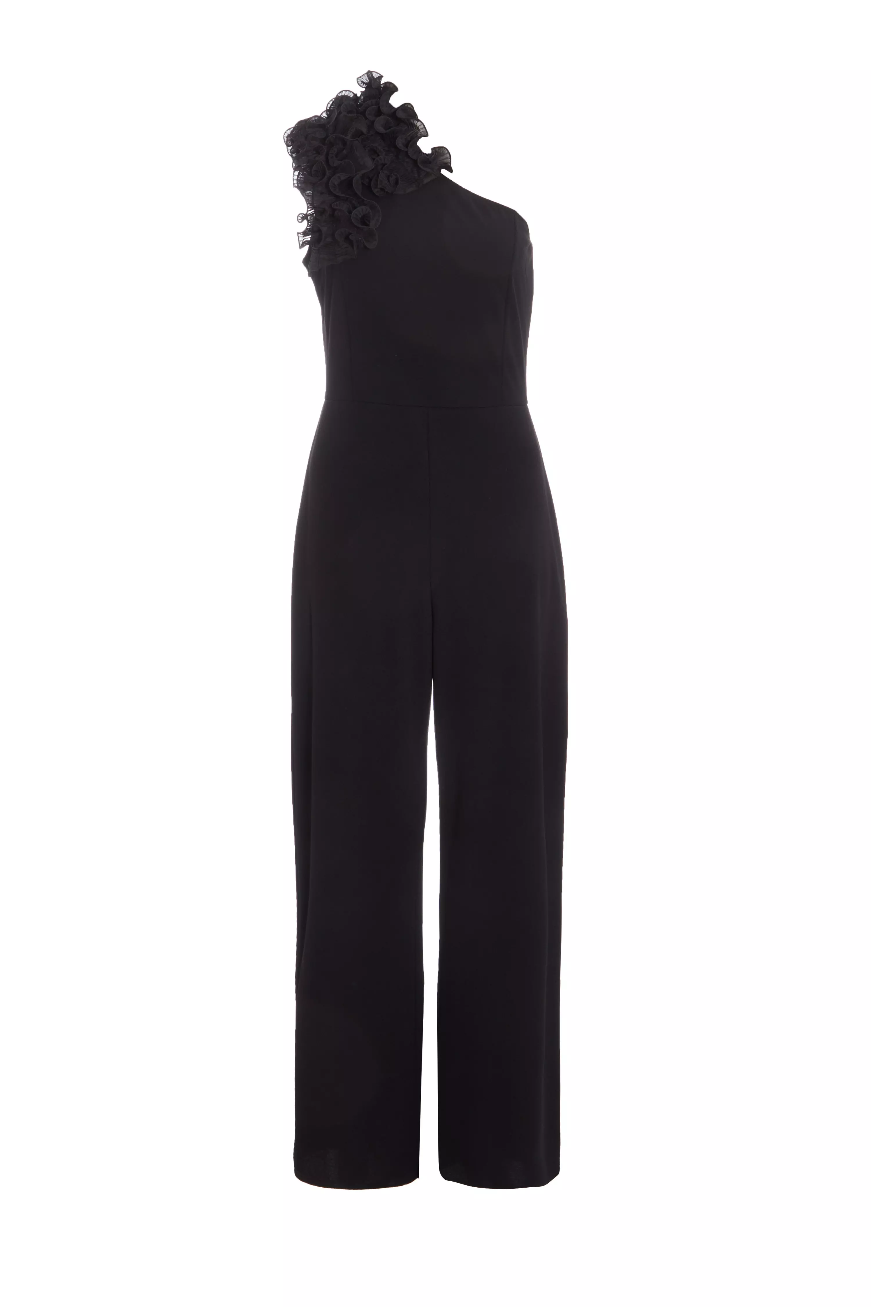 Black One Shoulder Palazzo Jumpsuit