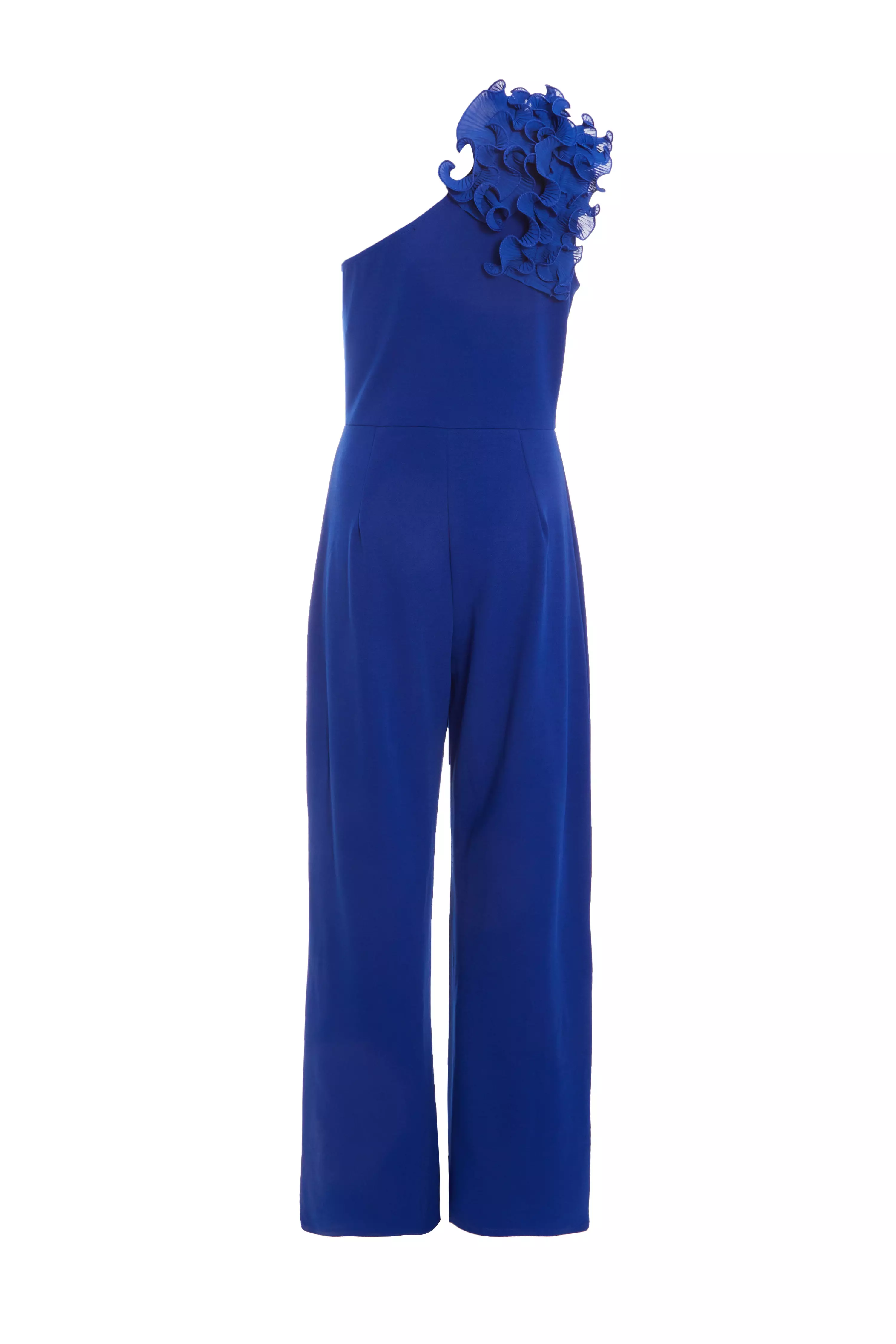 Royal Blue One Shoulder Palazzo Jumpsuit