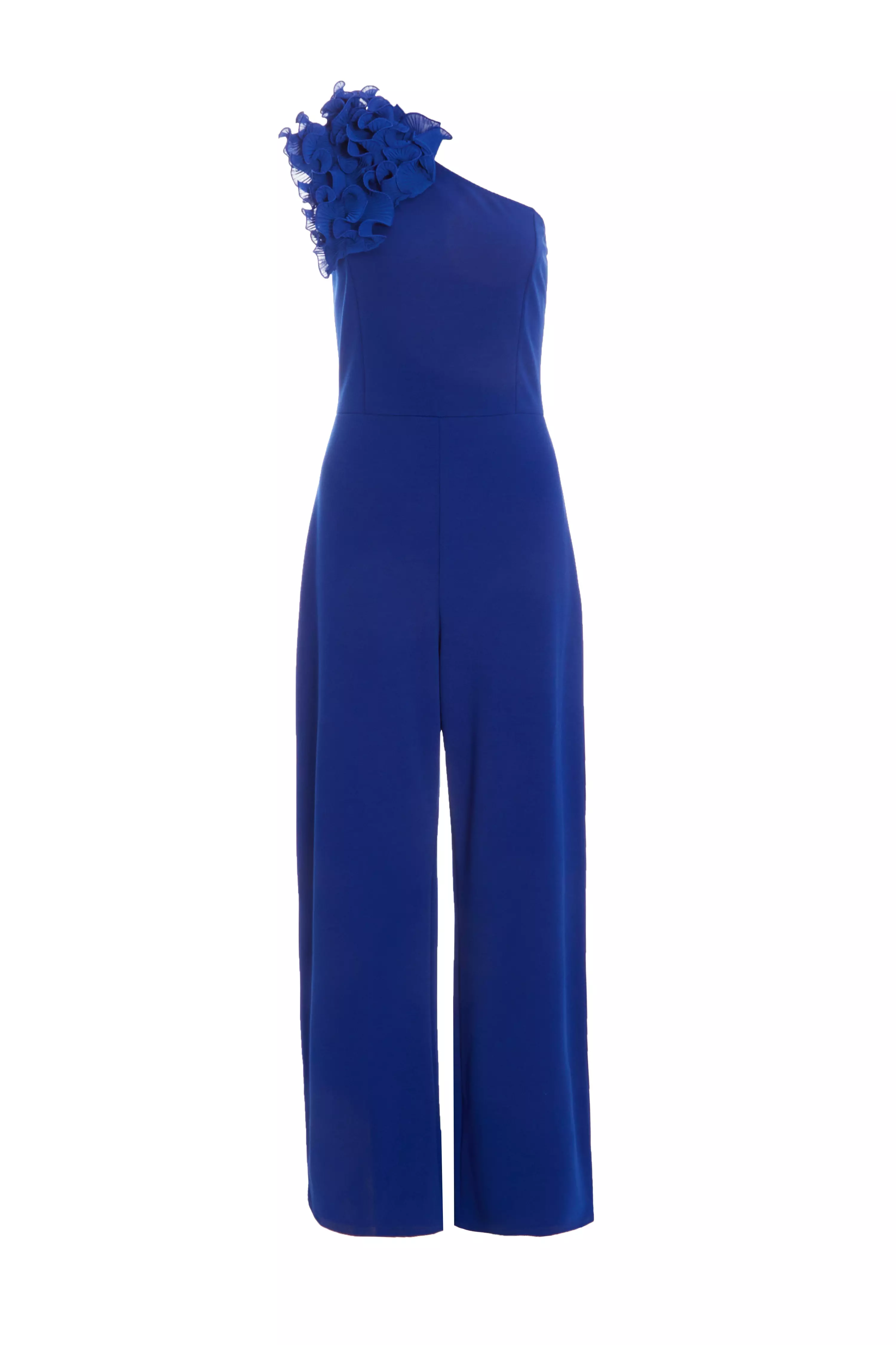 Royal Blue One Shoulder Palazzo Jumpsuit