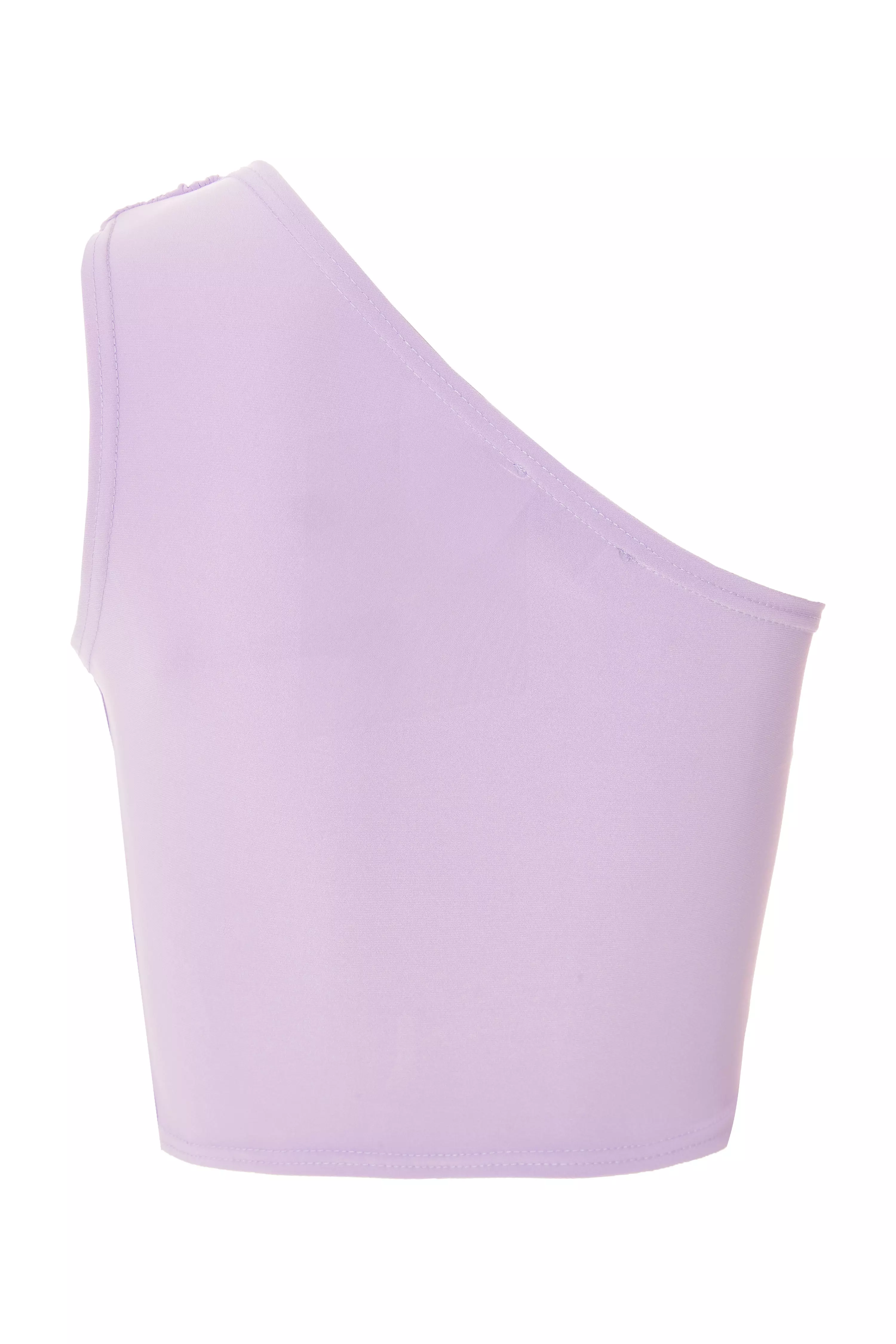 Lilac One Shoulder Crop Top