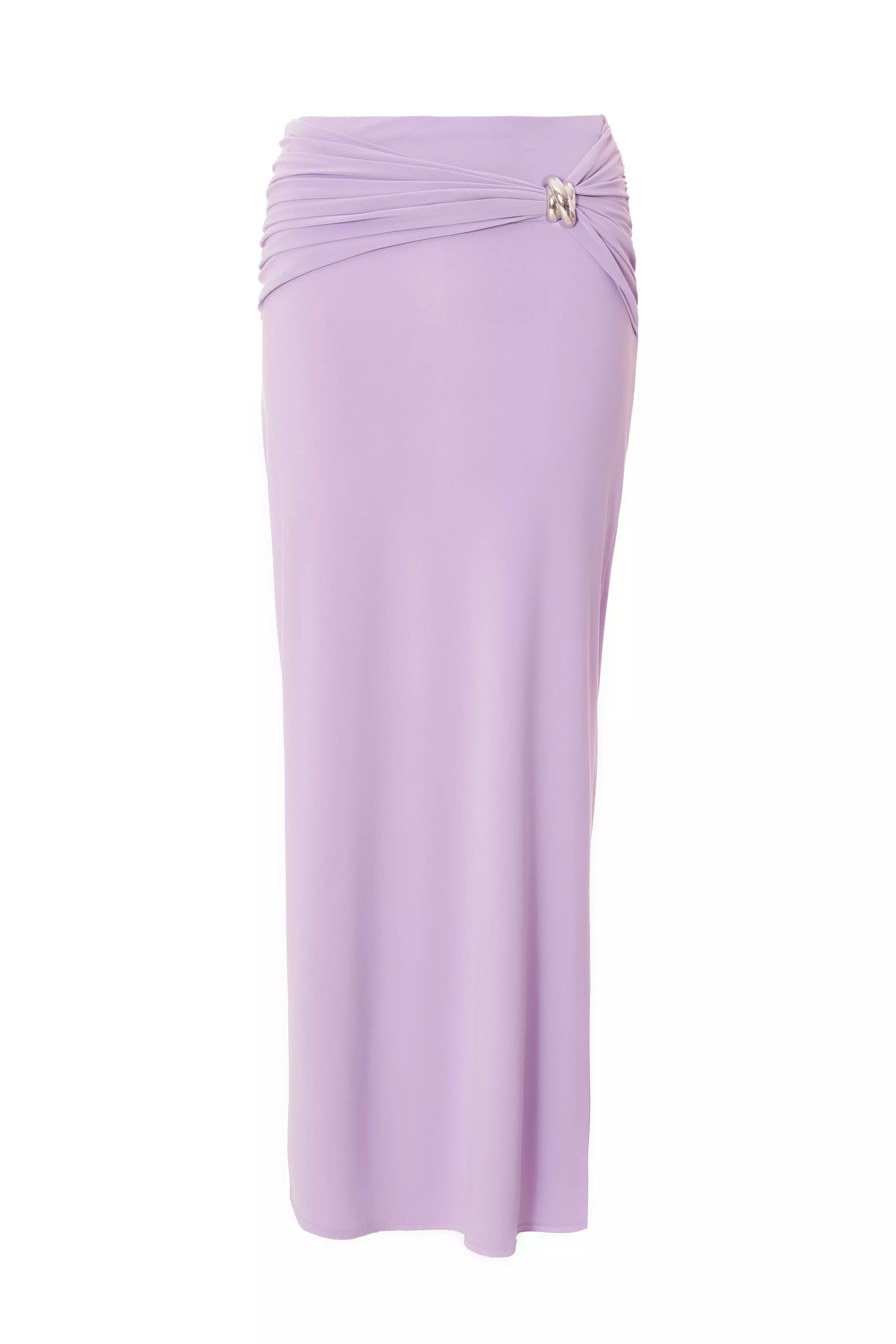 Lilac Bodycon Maxi Skirt