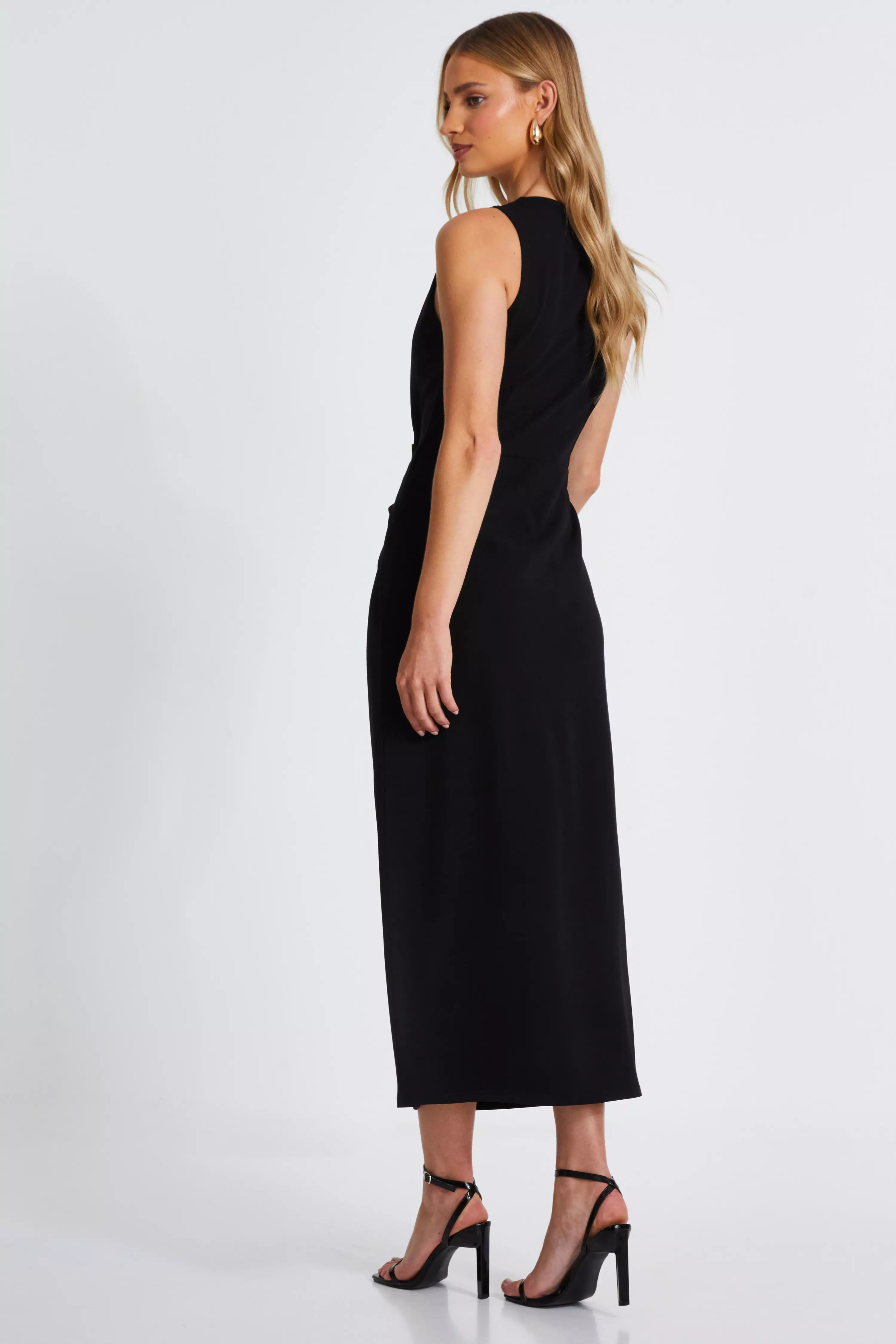 Black Waistcoat Midi Dress