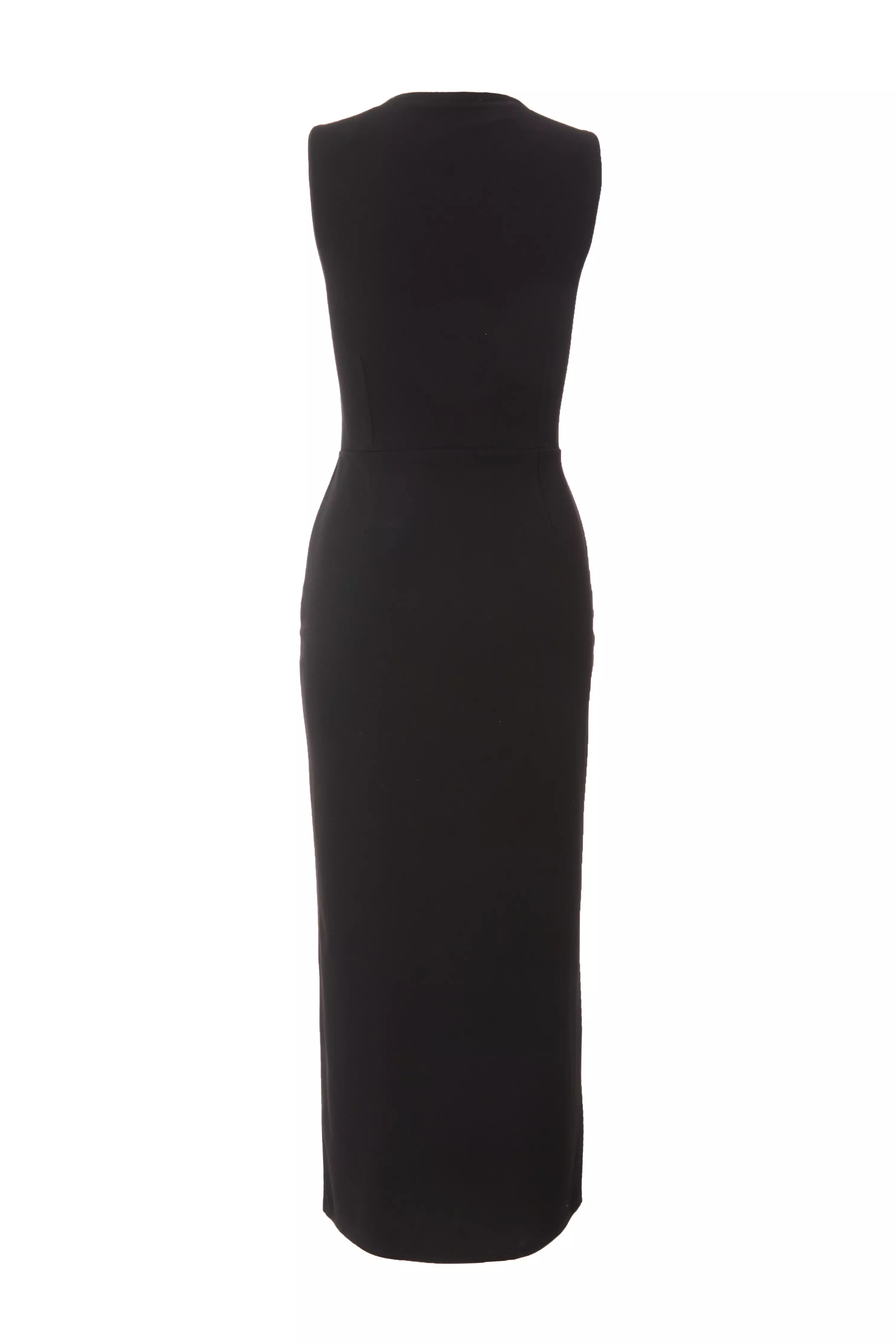 Black Waistcoat Midi Dress