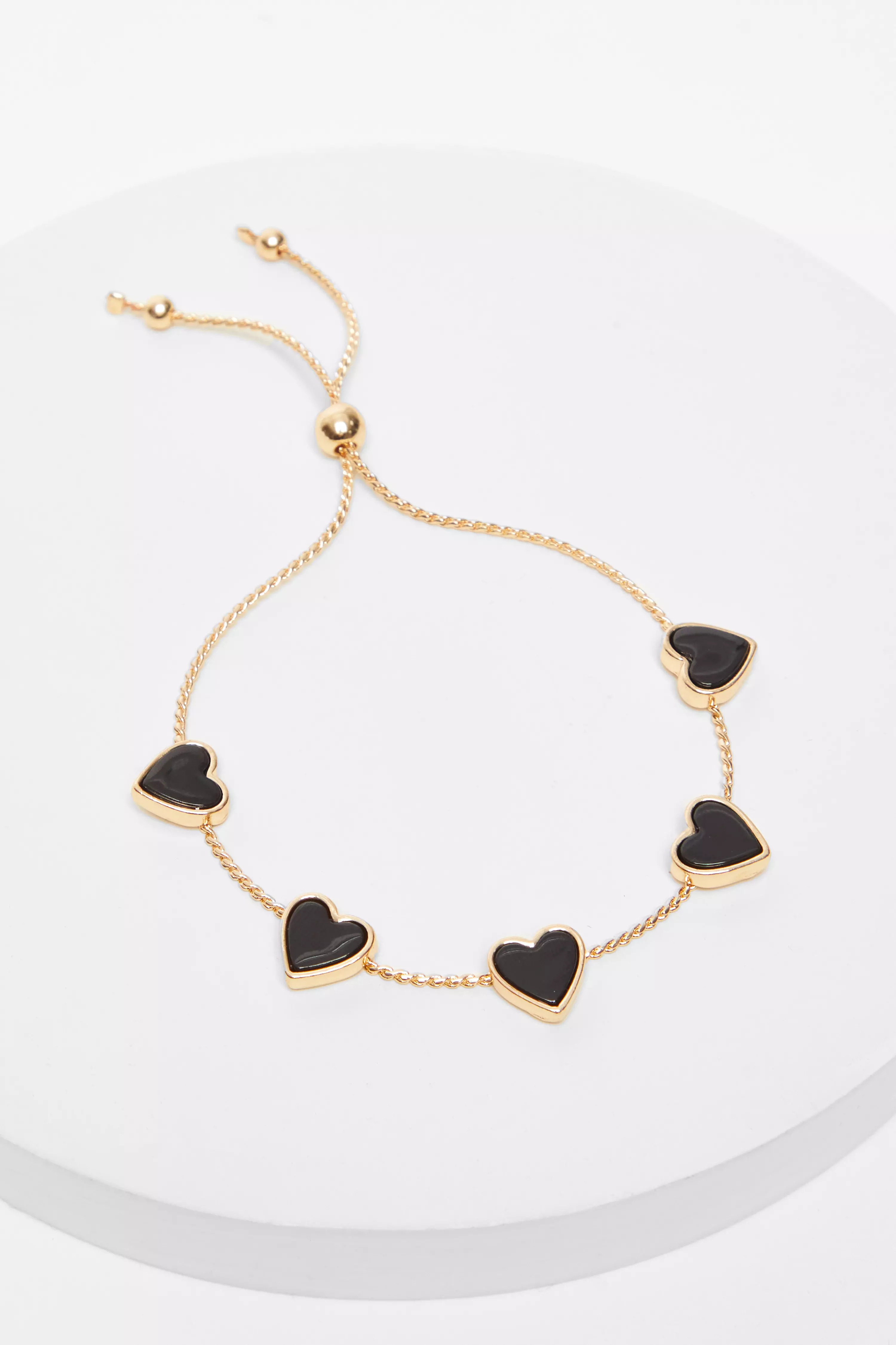 Black Heart Toggle Bracelet