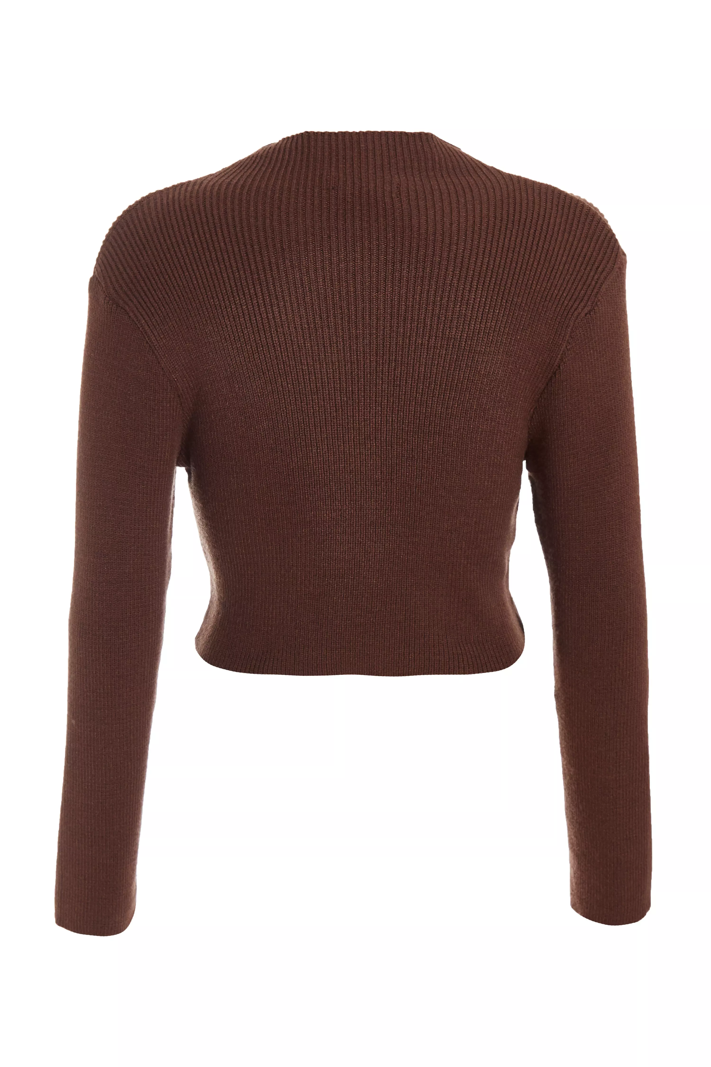 Brown Knit Turtle Neck Jumper