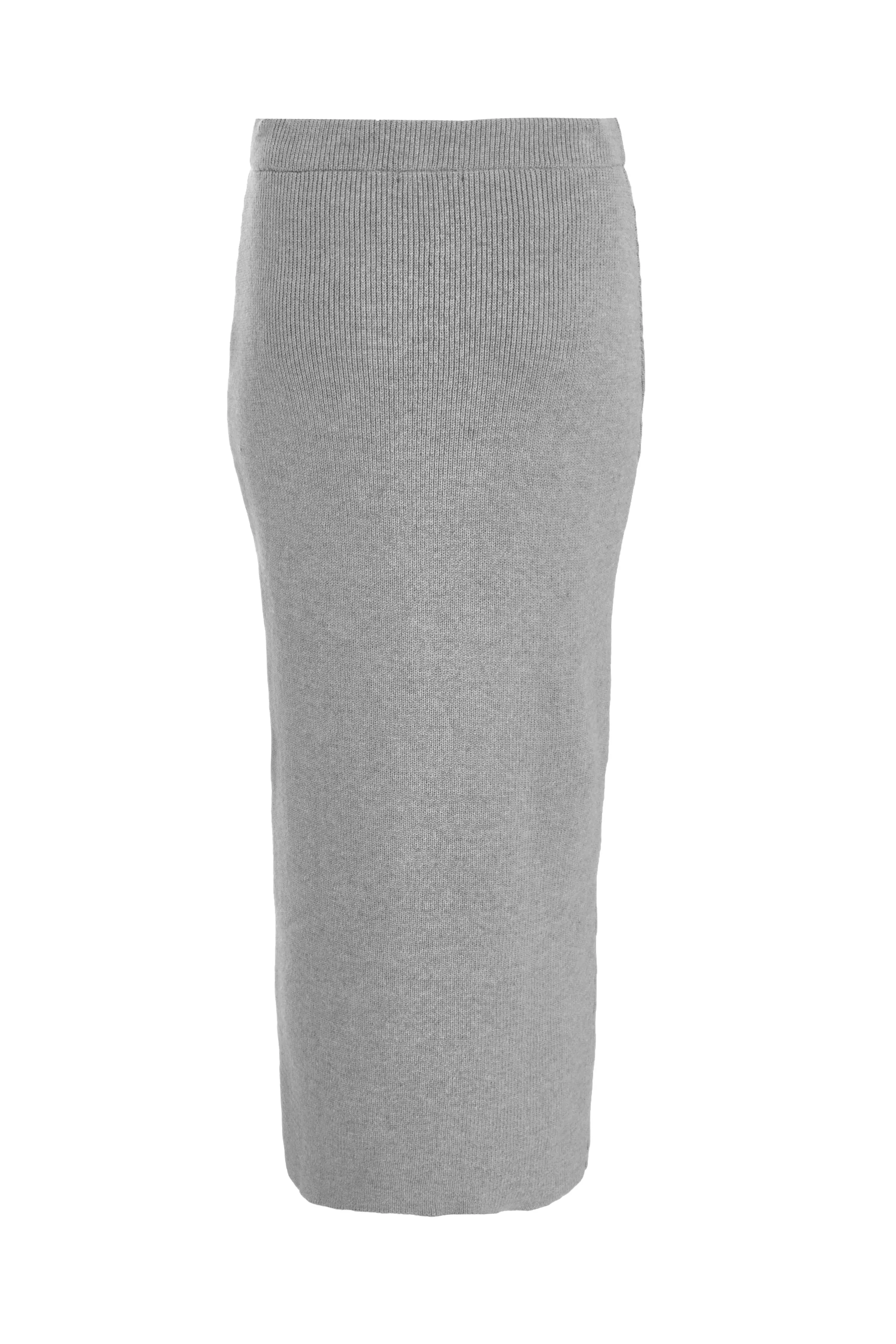 Grey Knit Midaxi Skirt