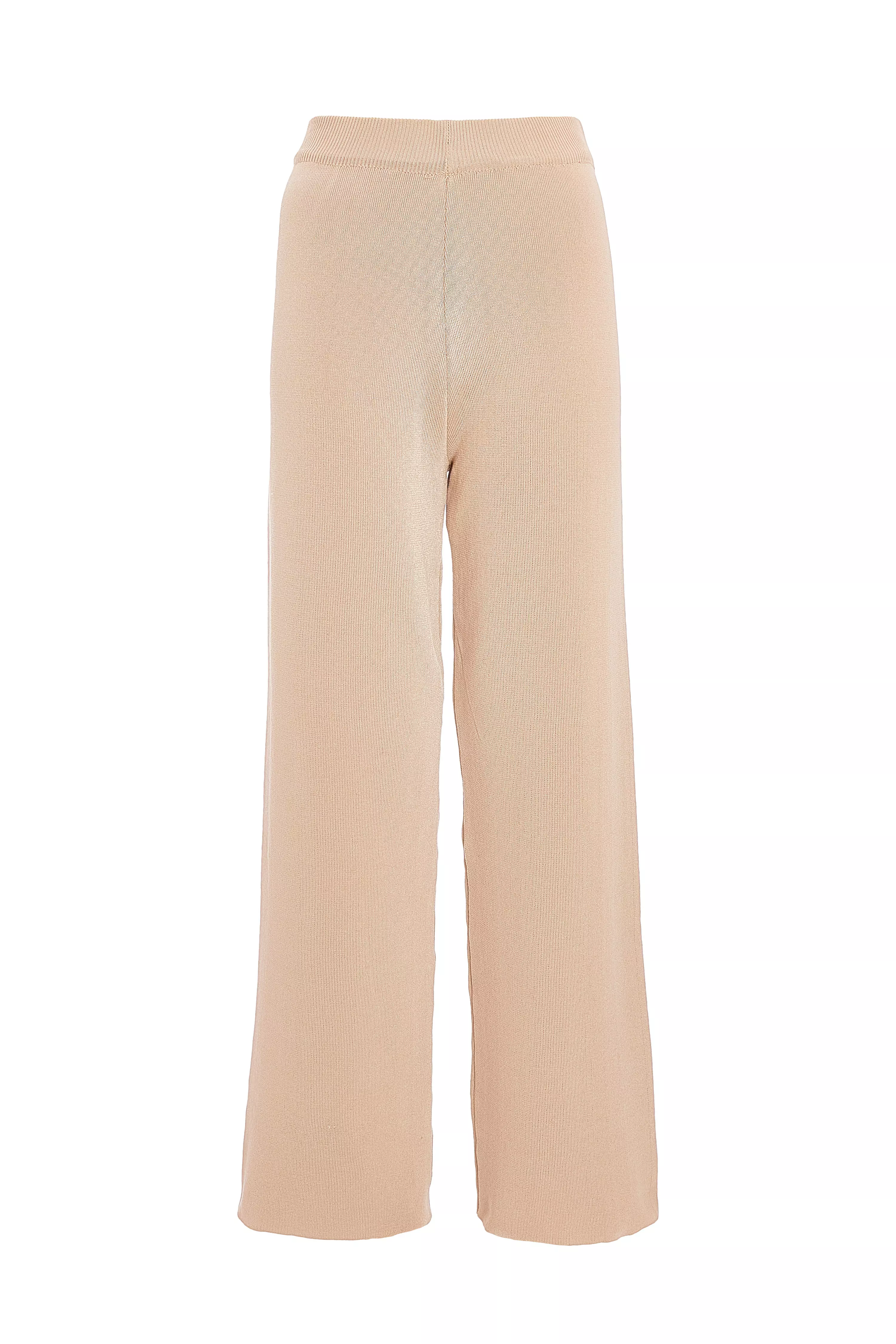 Stone Knit Wide Leg Trousers