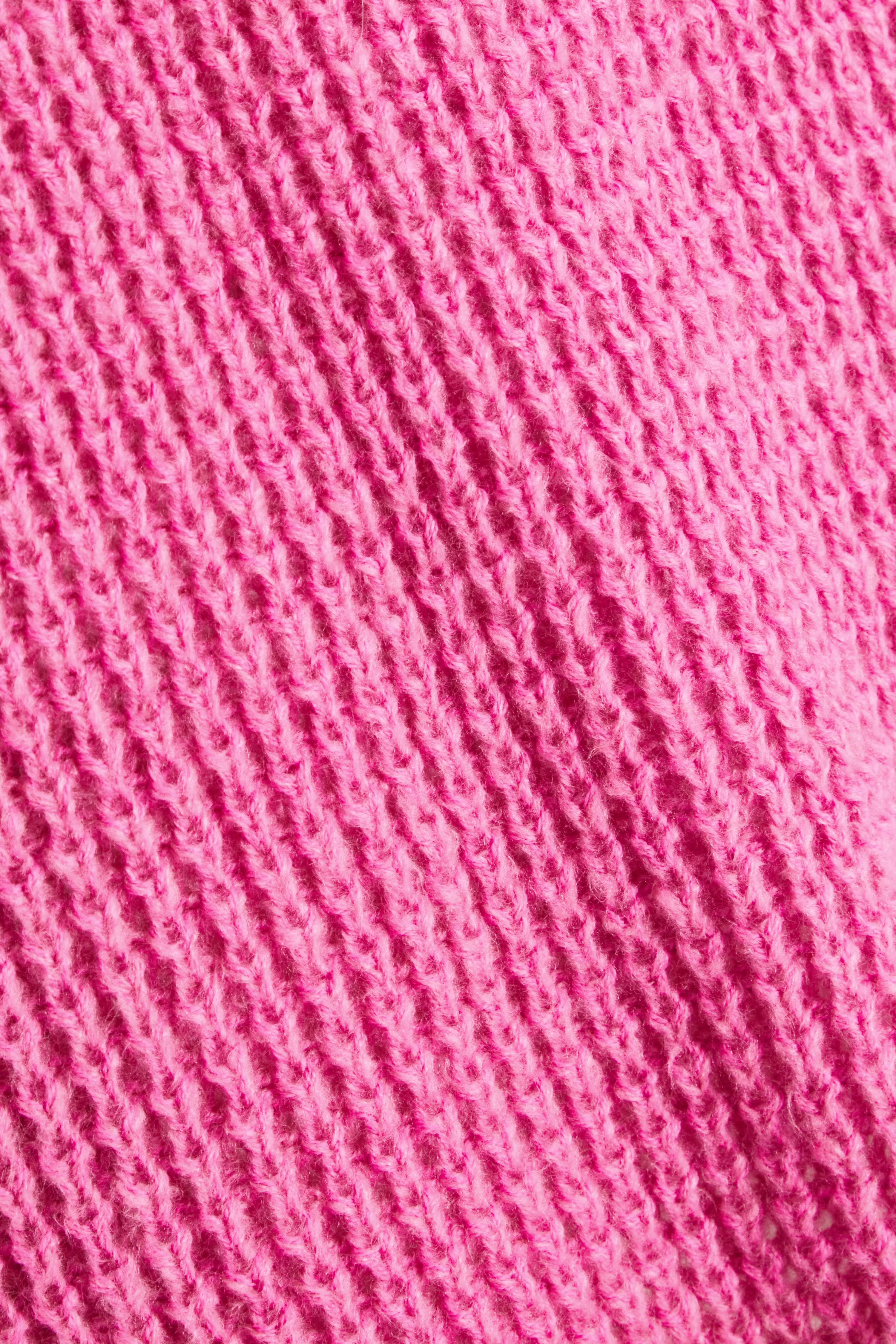 Pink Knitted Roll Neck Jumper