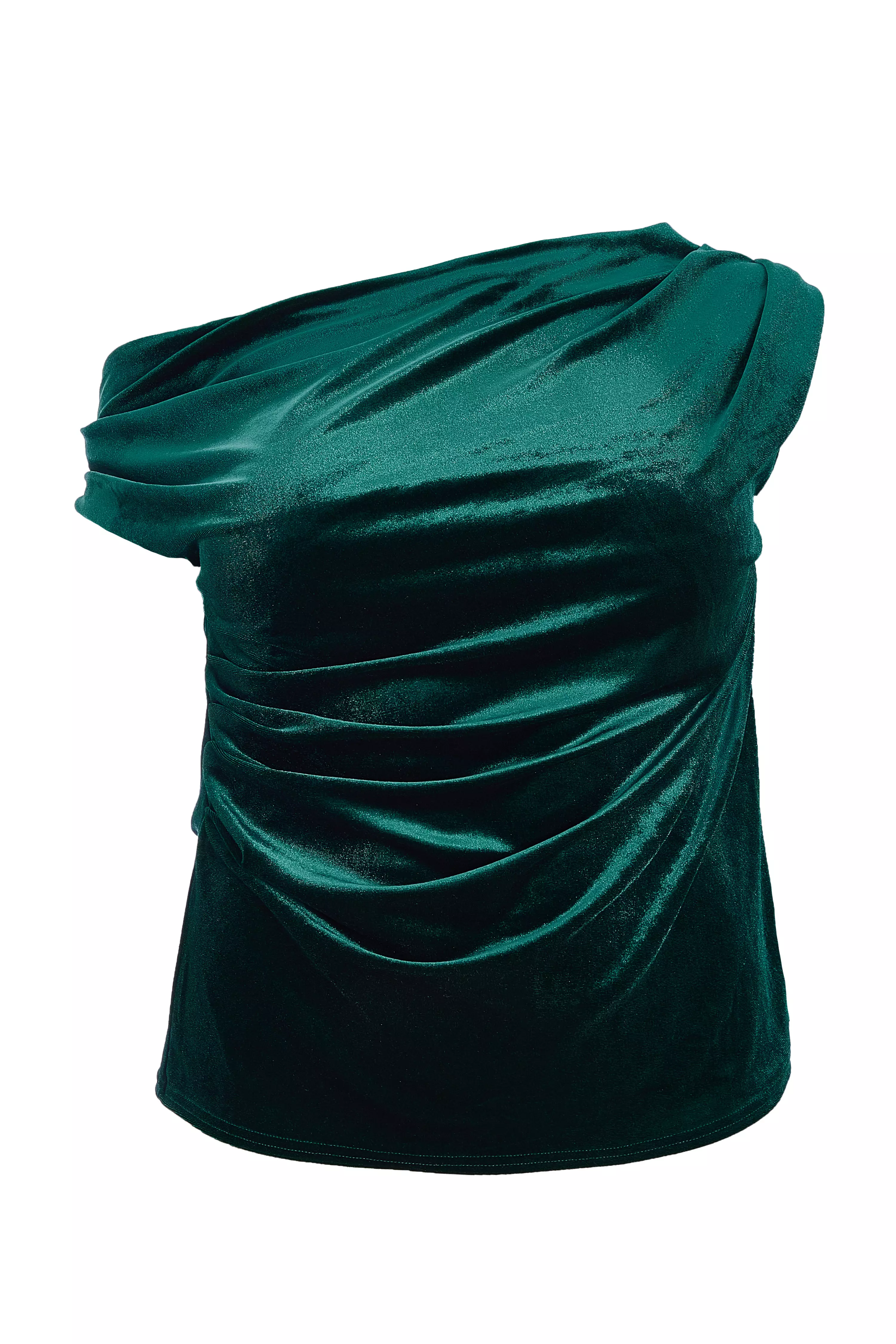 Curve Bottle Green Velvet Top