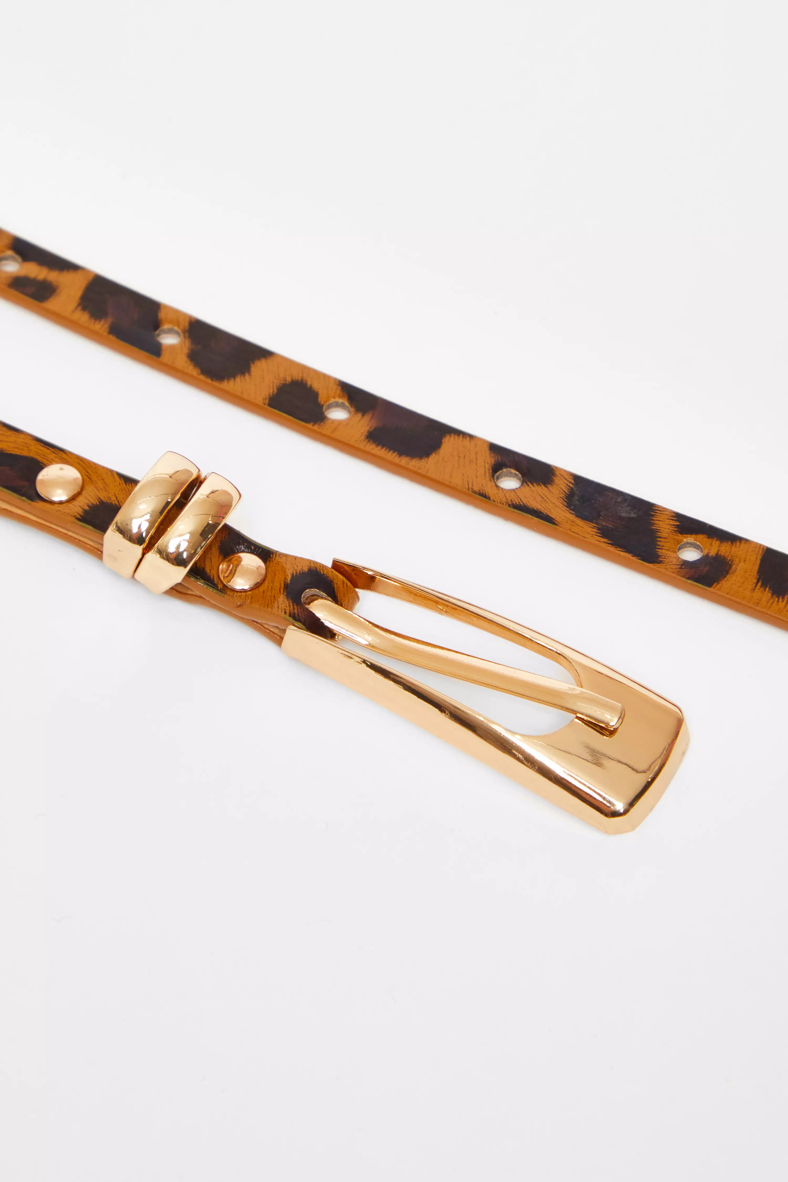 Leopard Print Thin Belt 