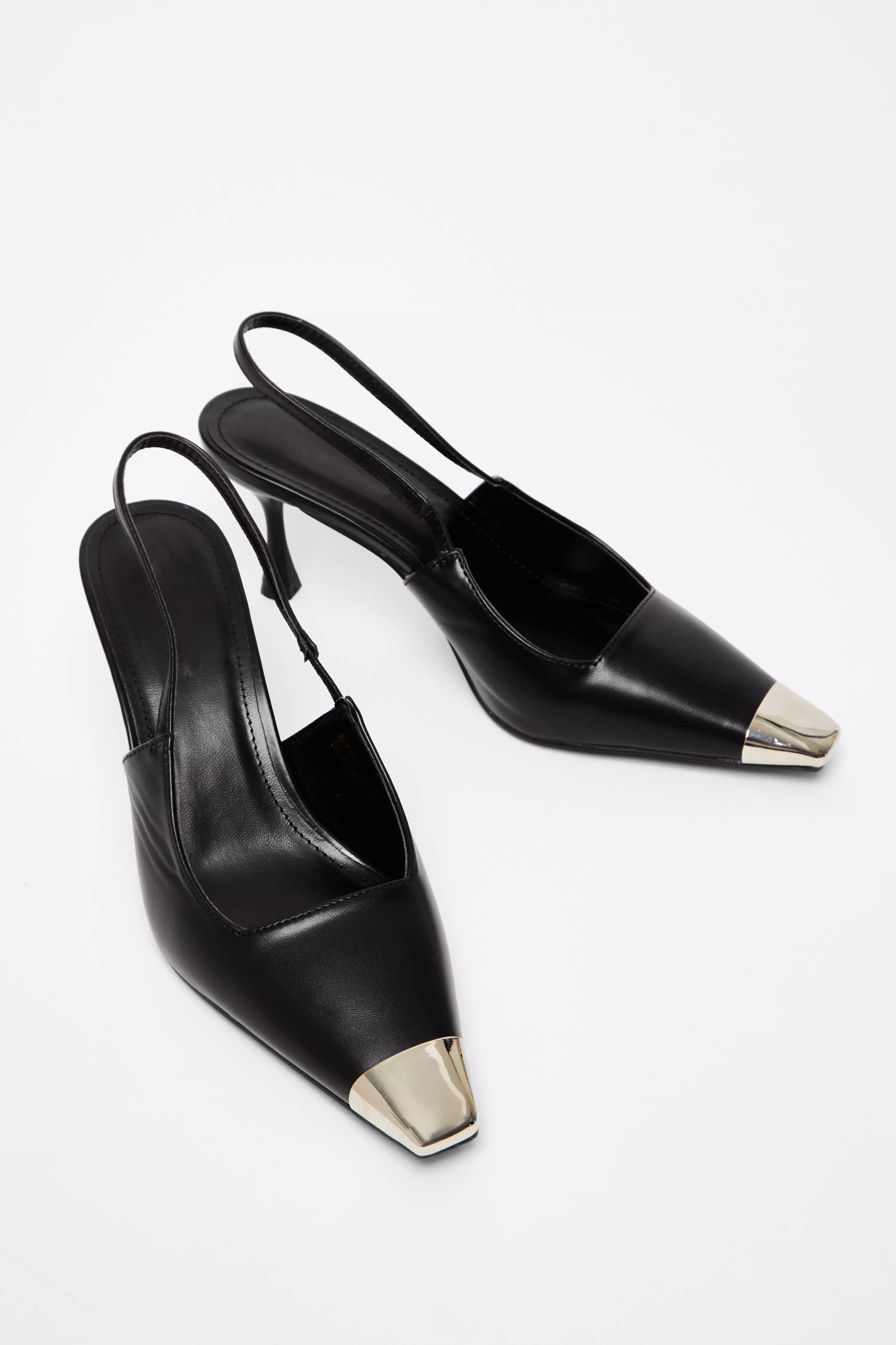 Black Patent Court Heel