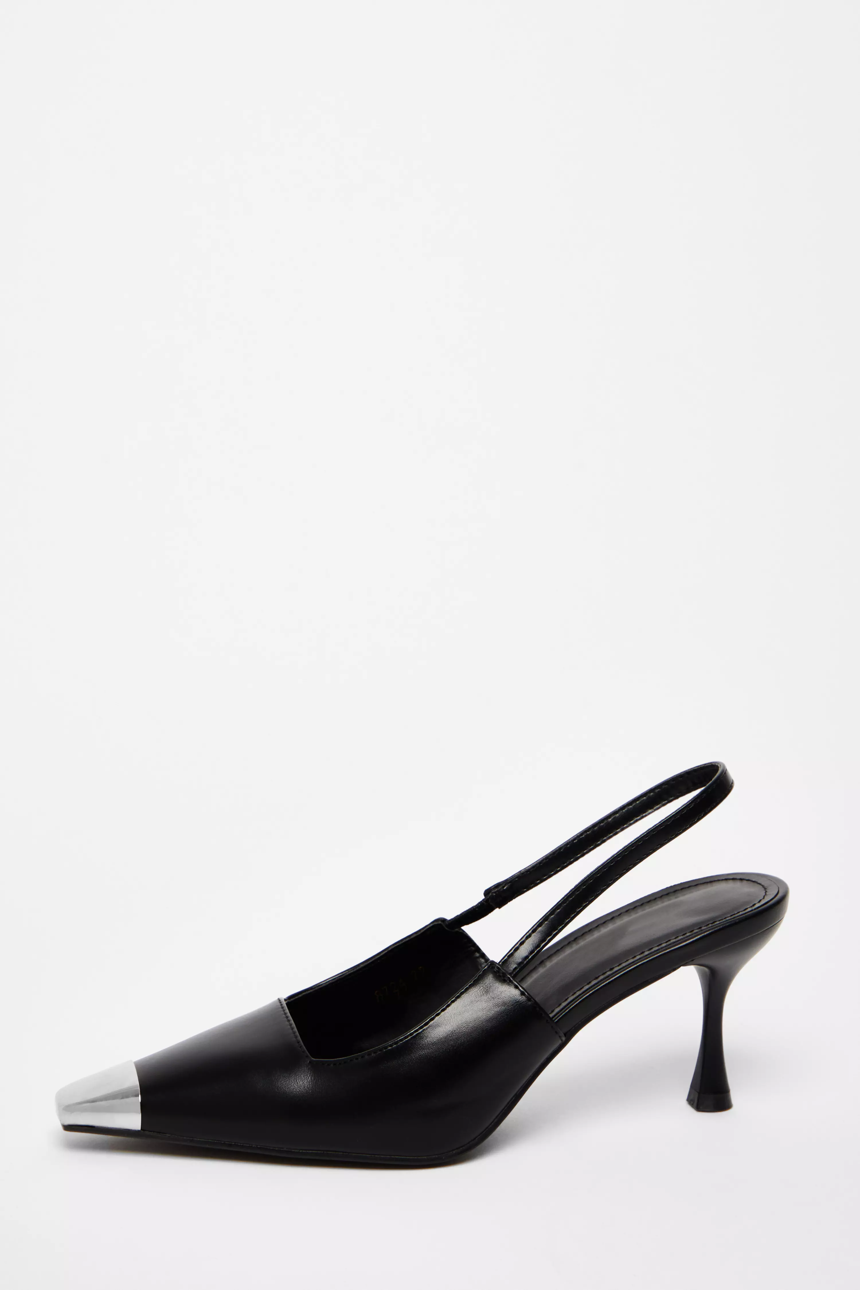 Black Patent Court Heel