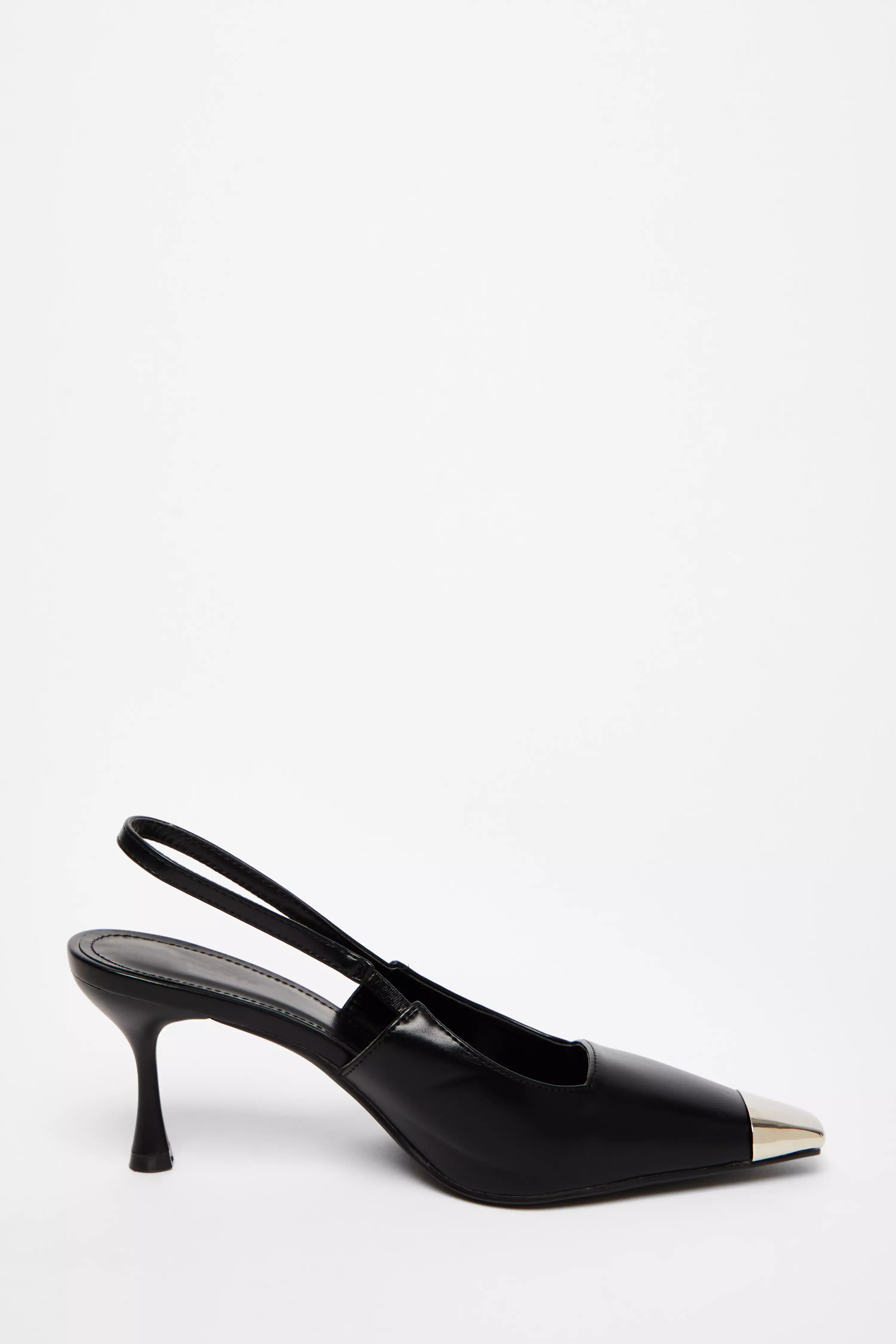 Black Patent Court Heel