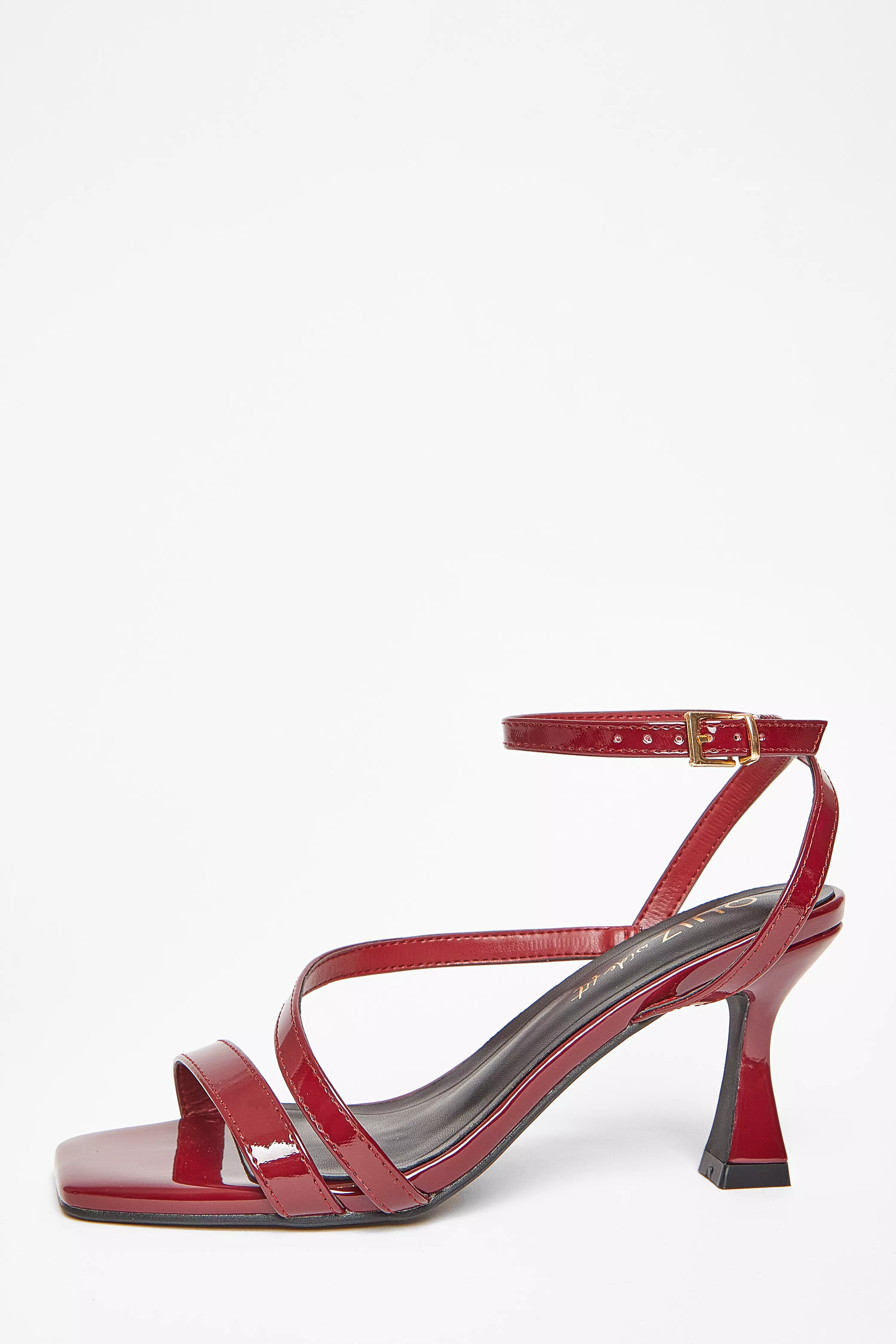 Wide Fit Dark Red Patent Heels