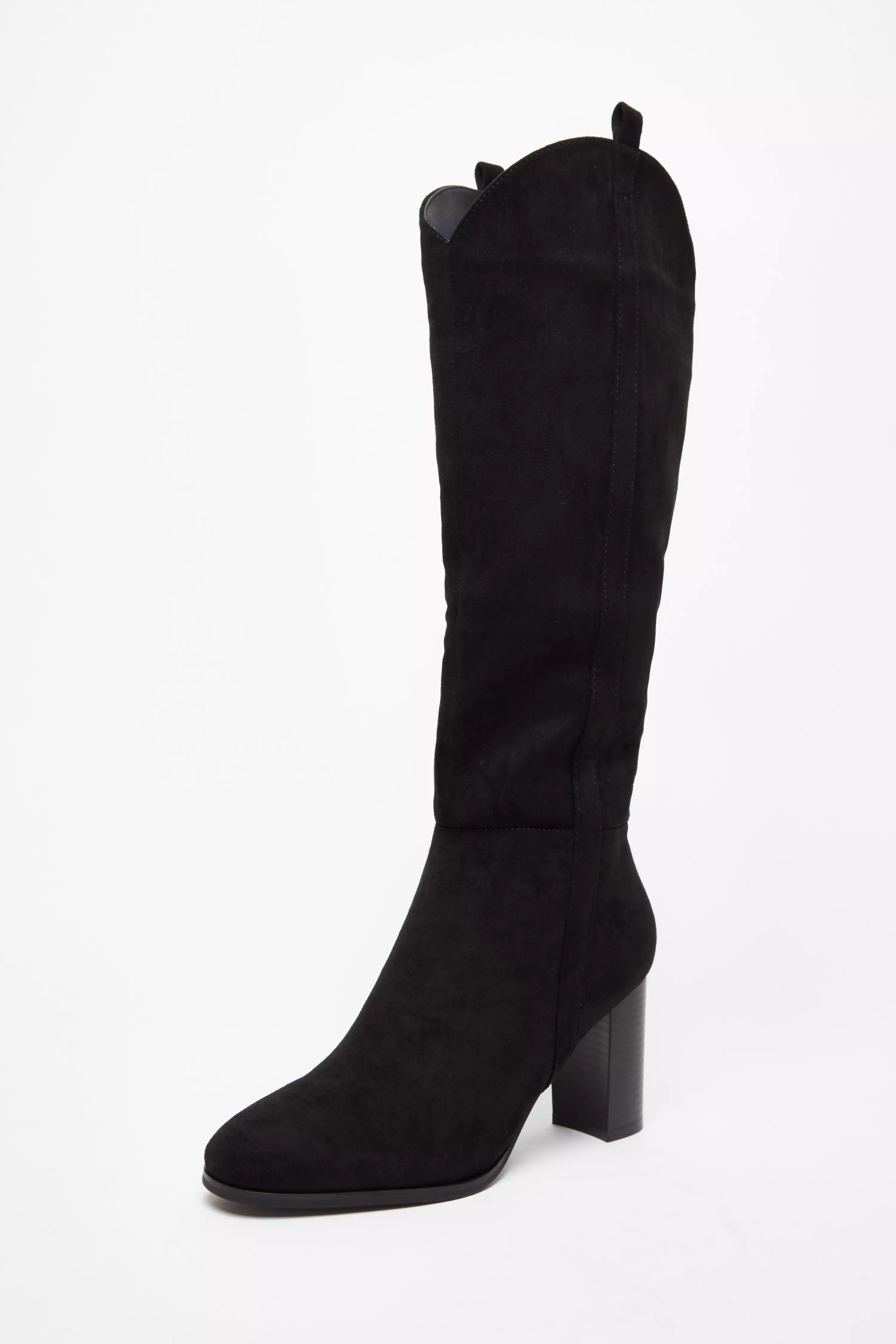 Black Western Knee High Boots