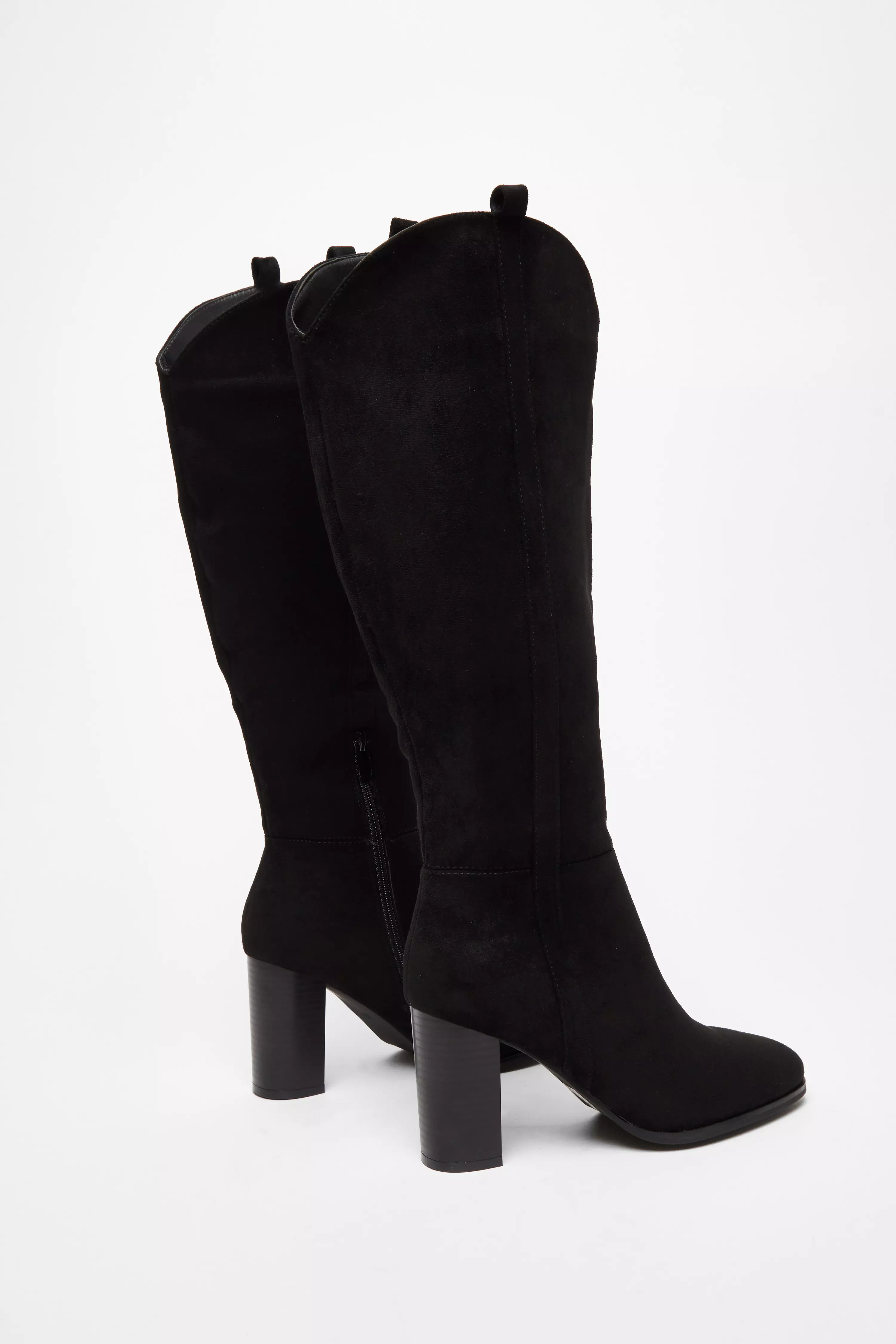 Black Western Knee High Boots