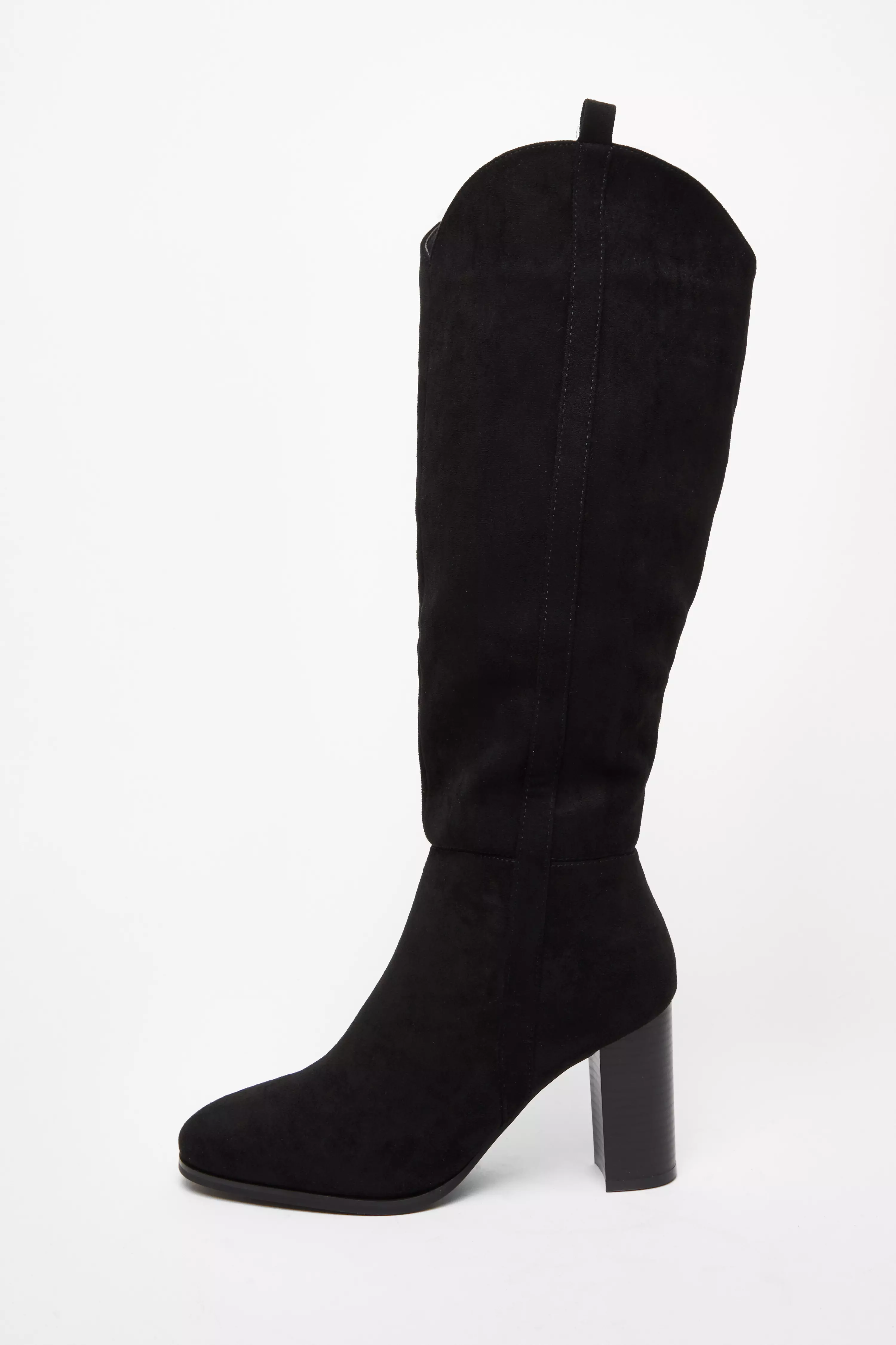 Black Western Knee High Boots