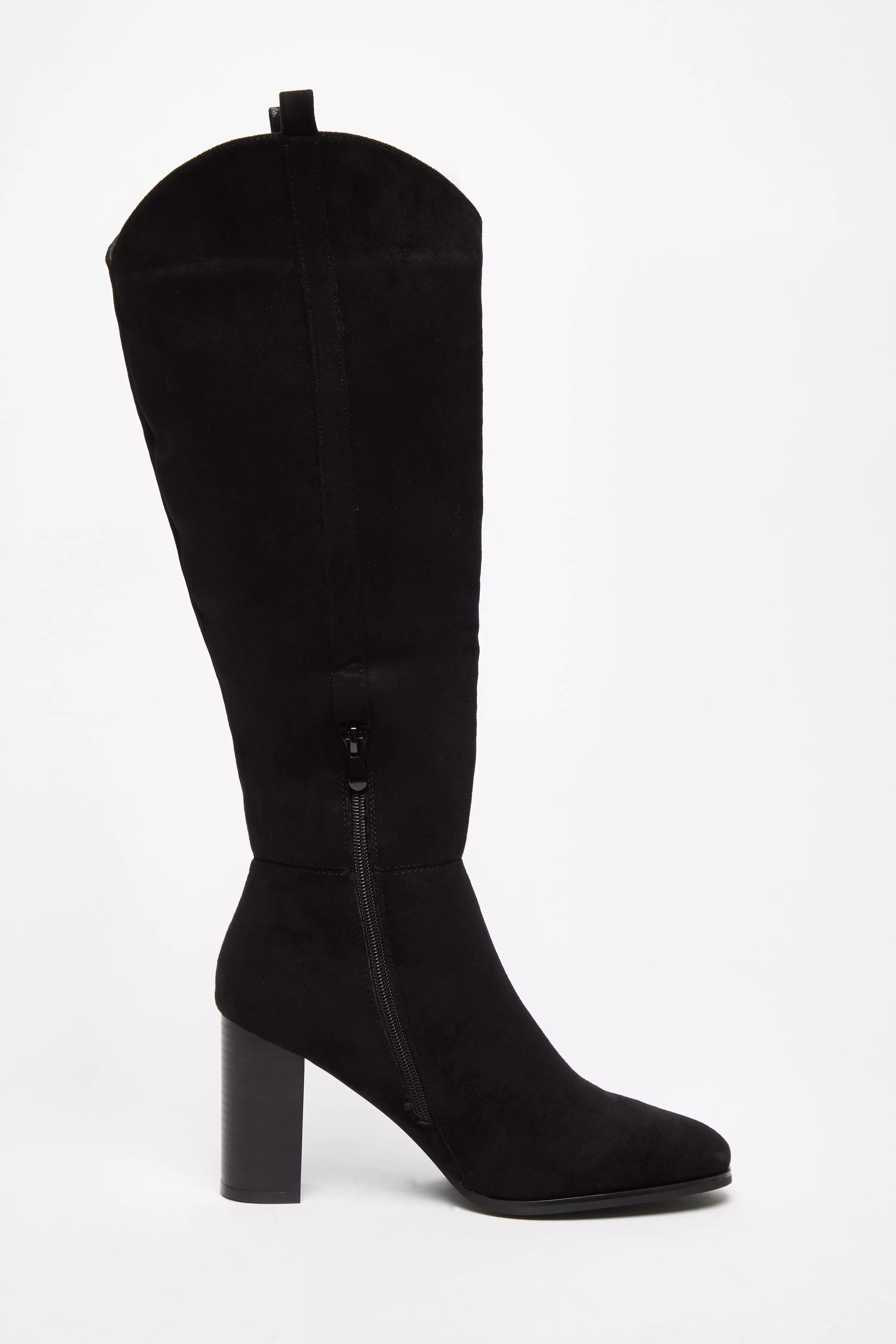 Black Western Knee High Boots