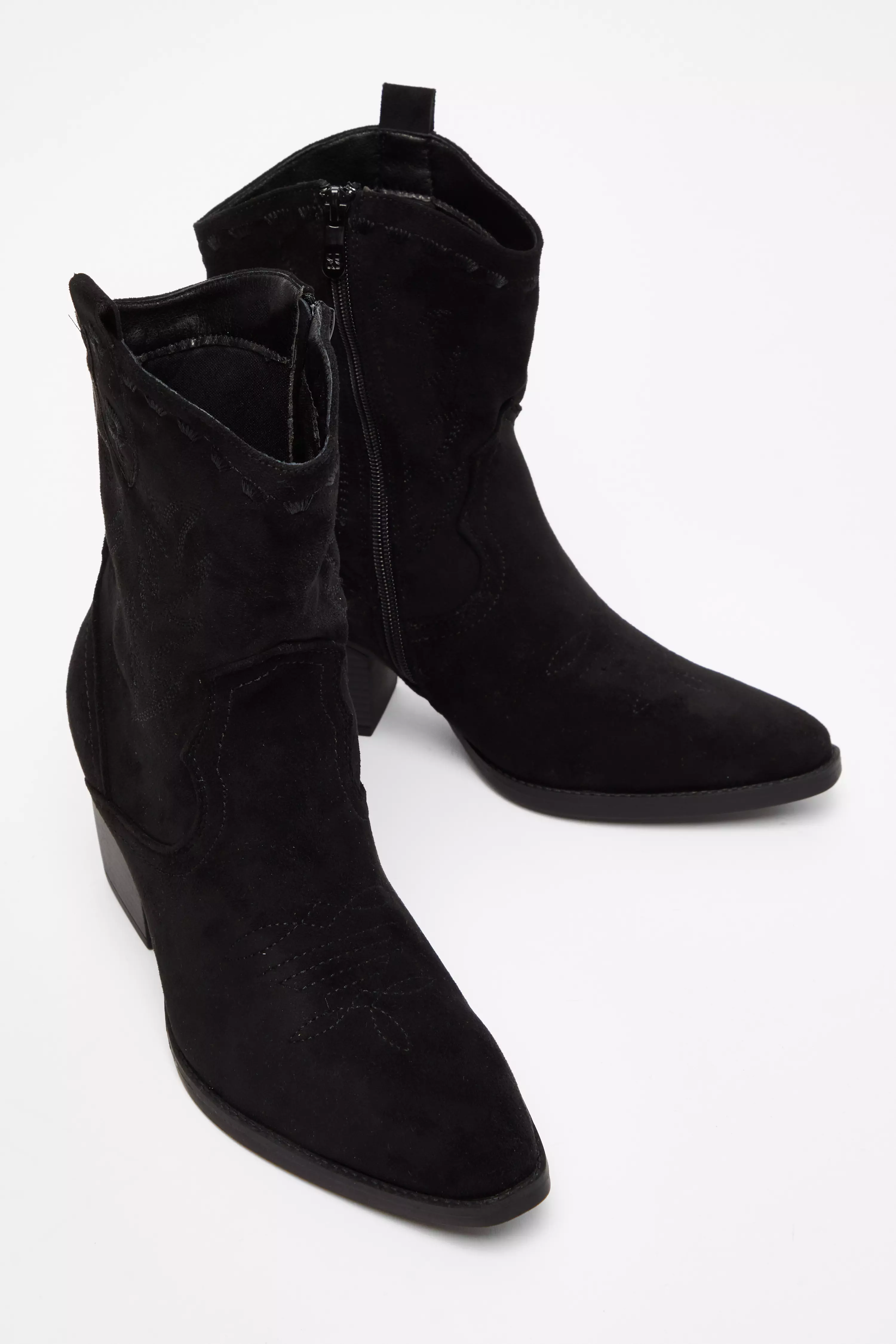 Black Western Ankle Boots