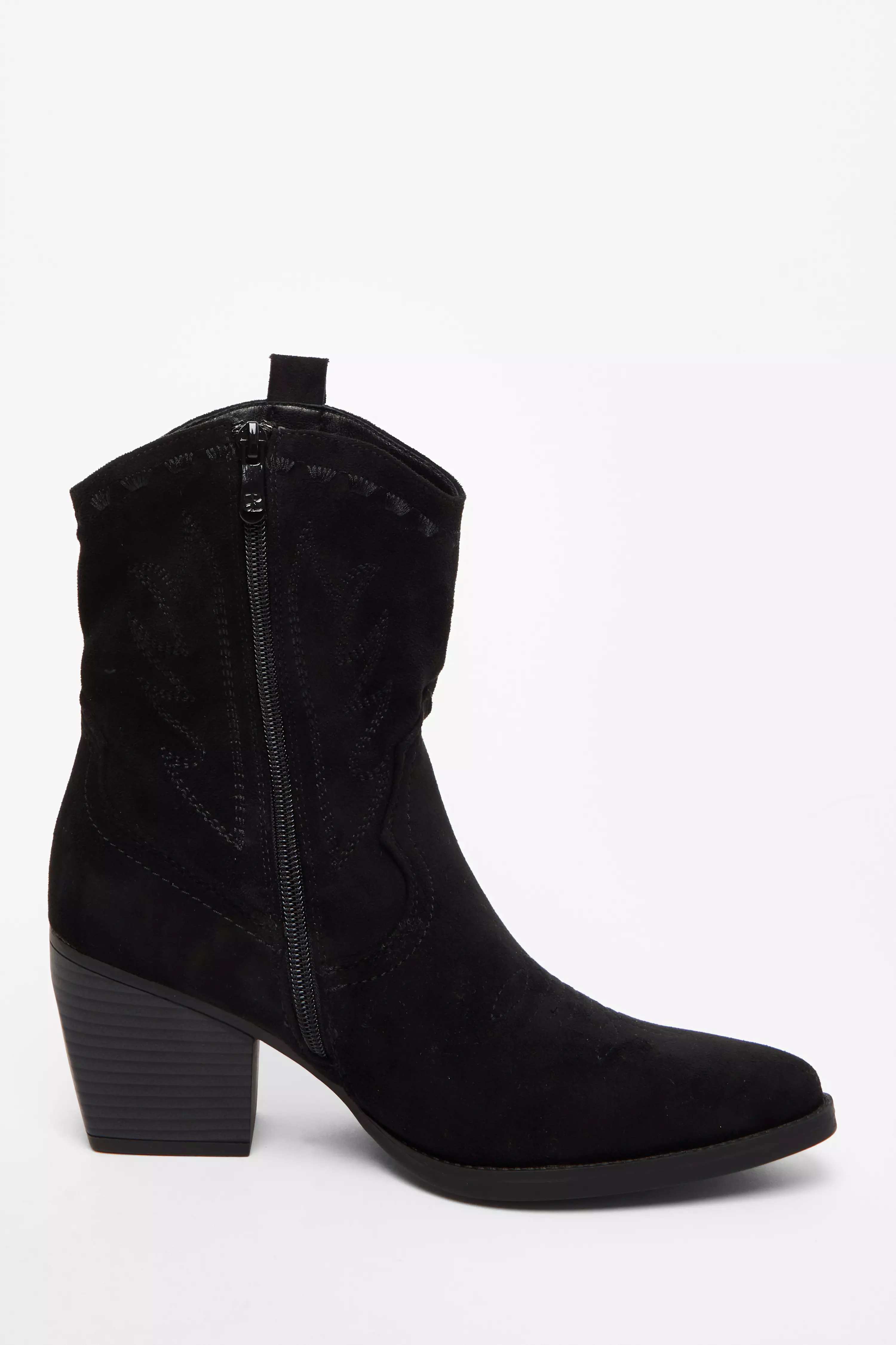 Black Western Ankle Boots