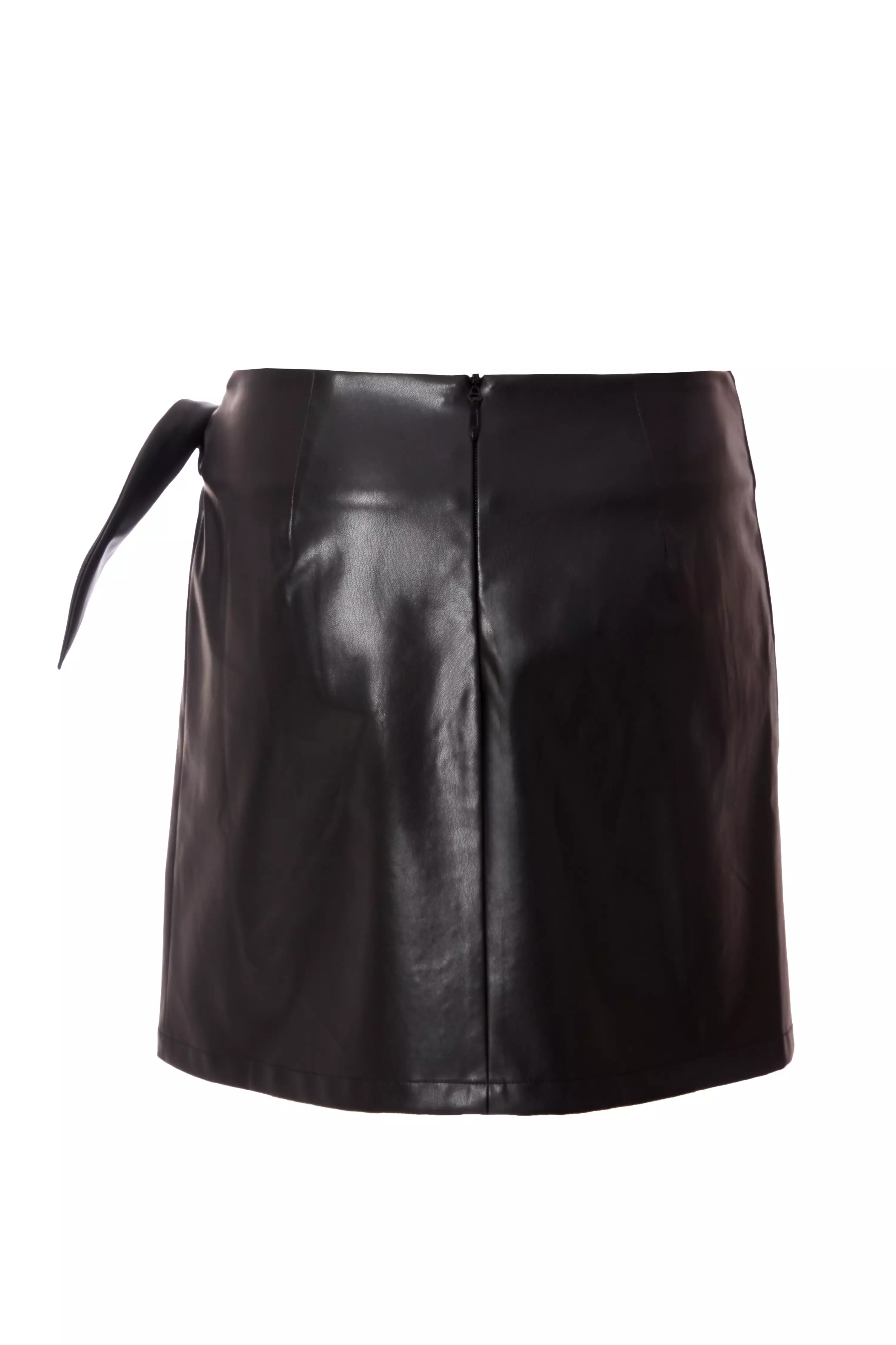 Black Faux Leather Skirt 