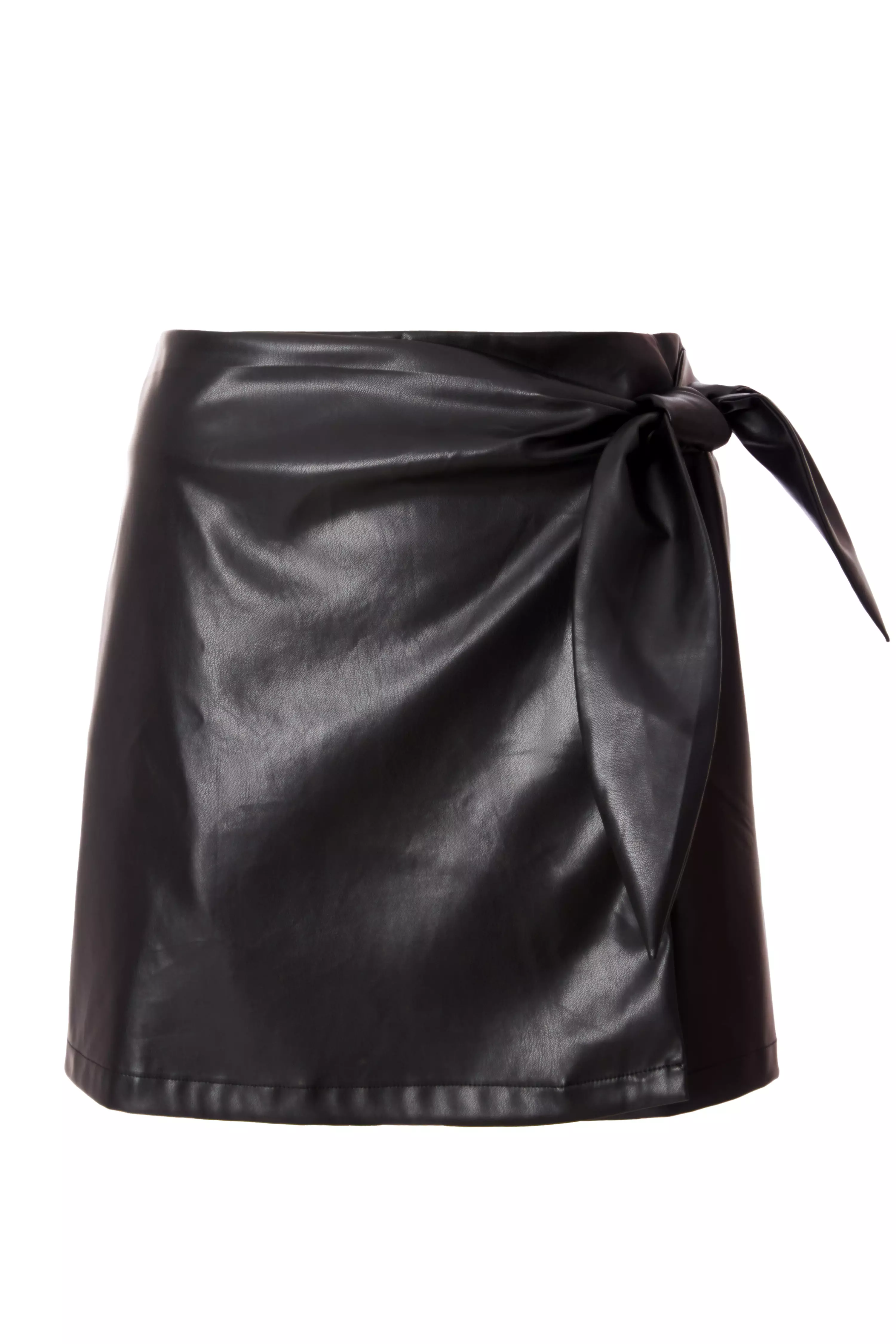 Black Faux Leather Skirt 