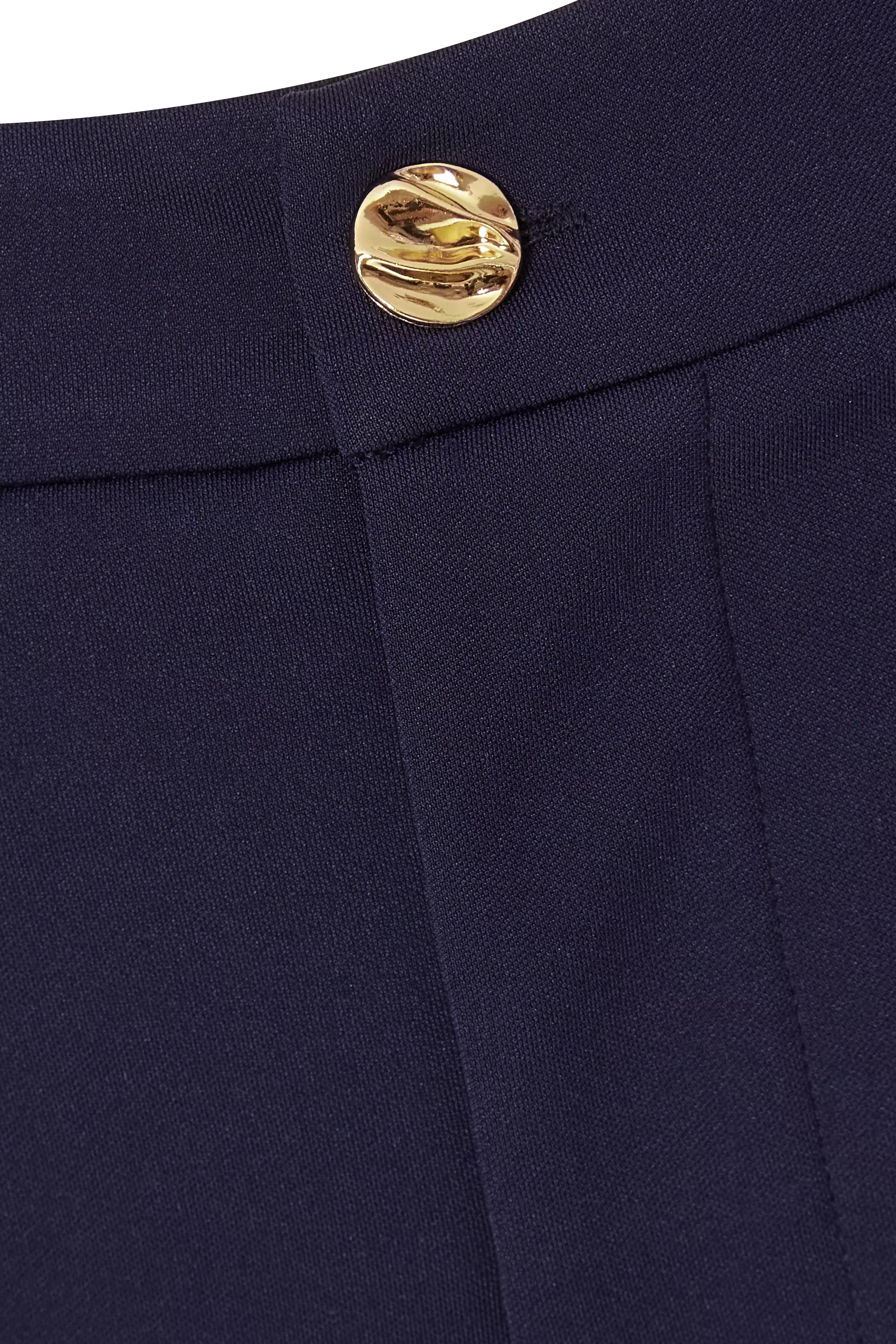 Navy Wide Leg Trousers