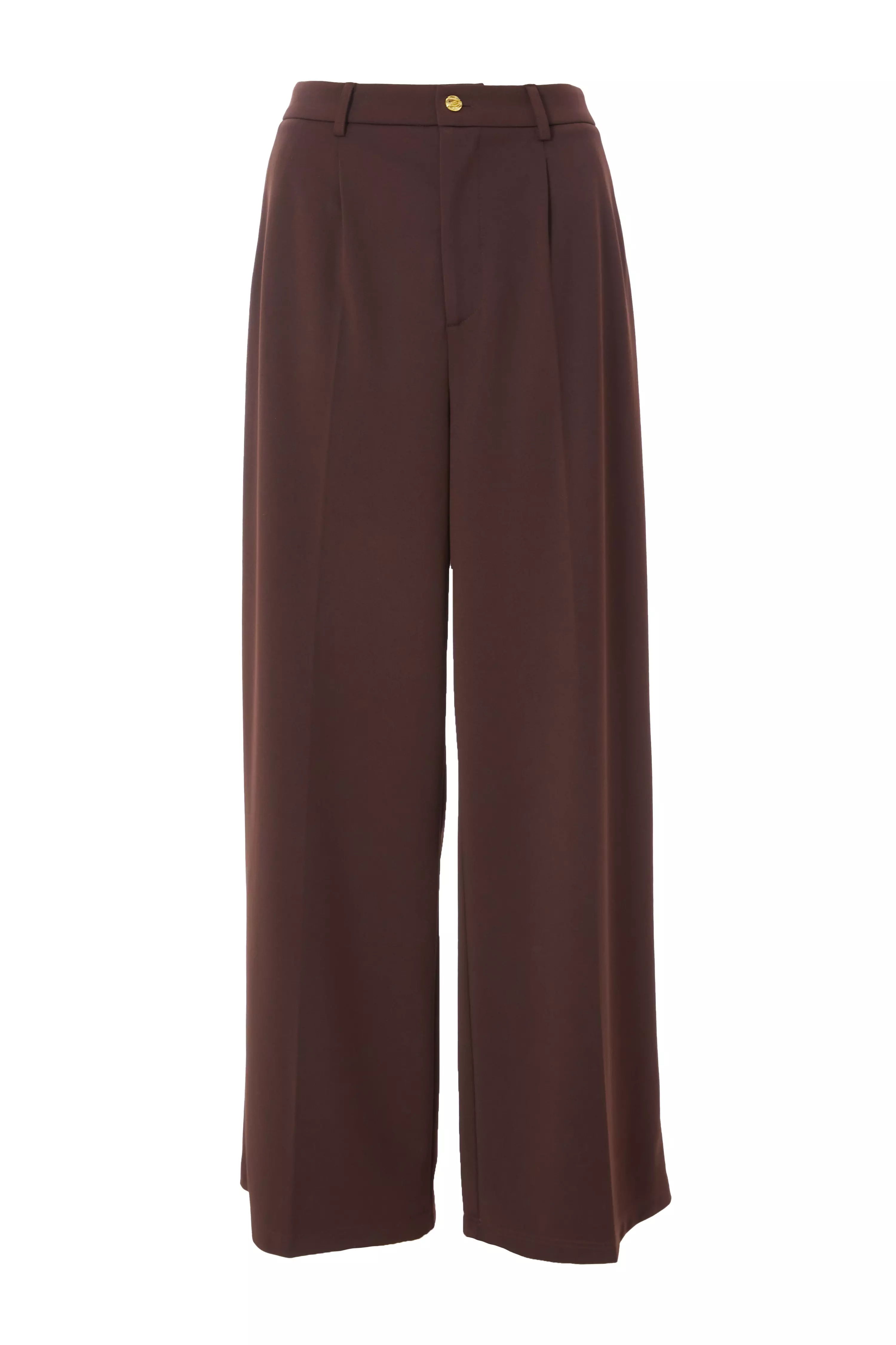 Brown Wide Leg Trousers