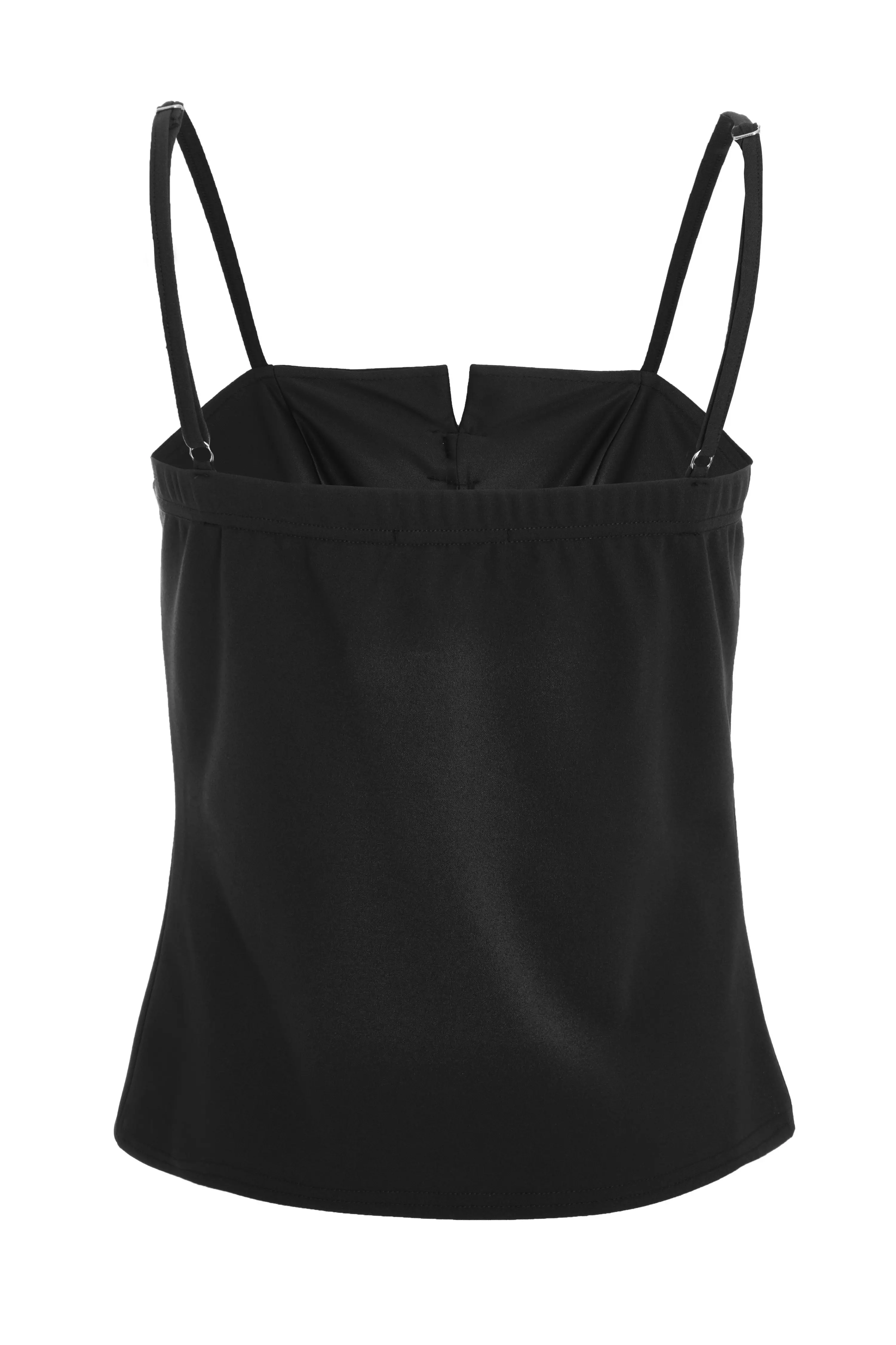 Black Bow Front Strappy Top