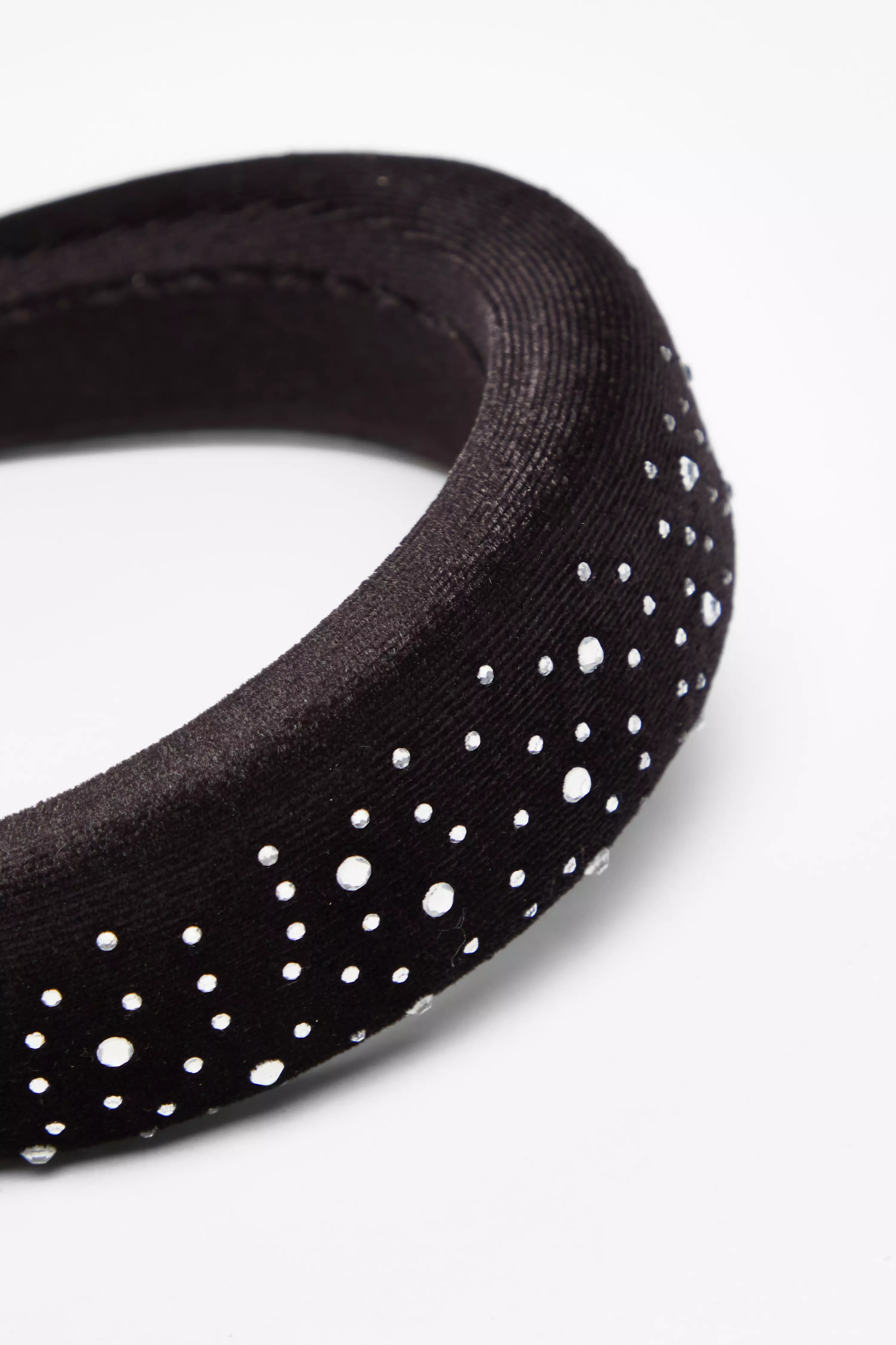 Black Velvet Diamante Headband