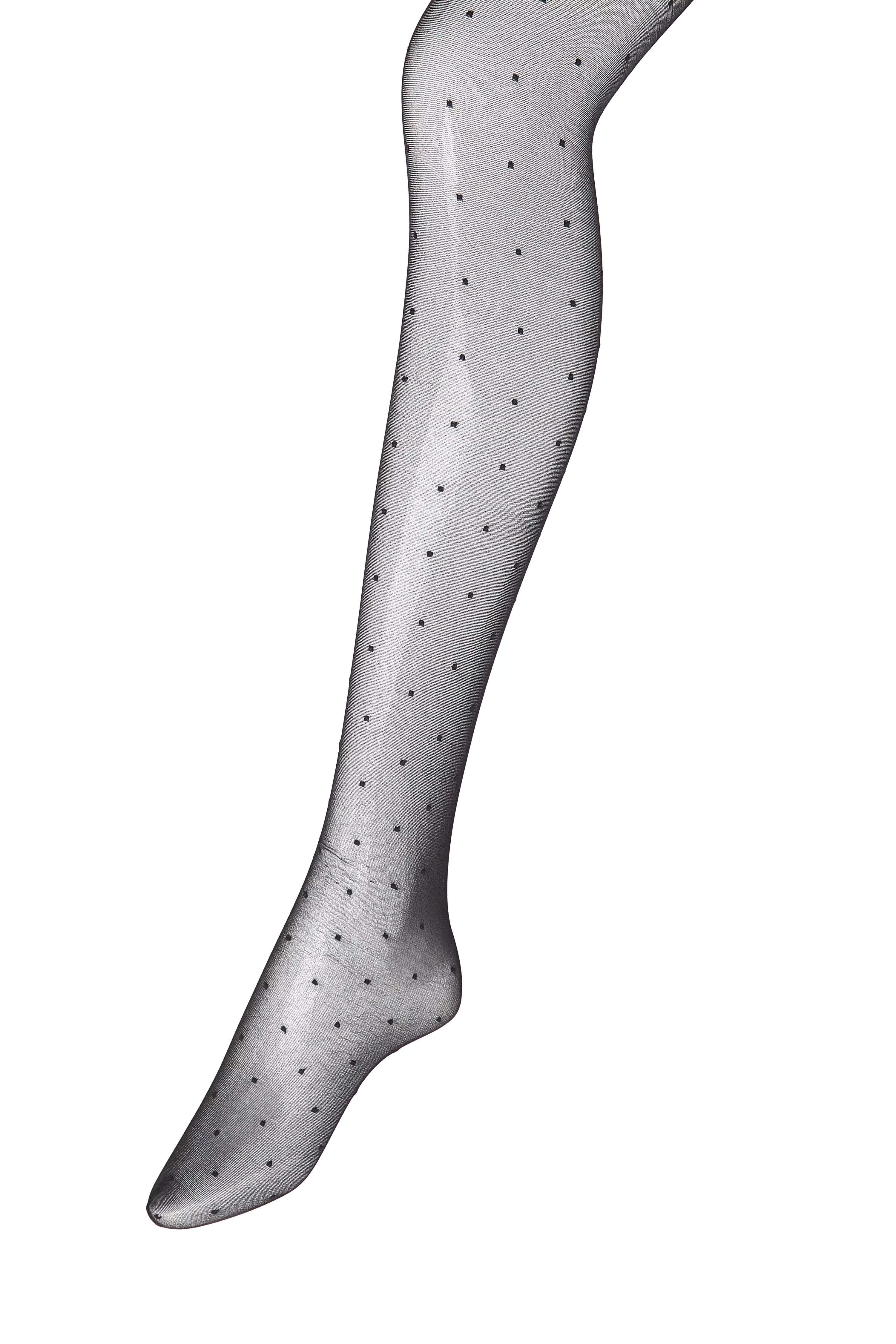 Black Sheer Polka Dot Tights