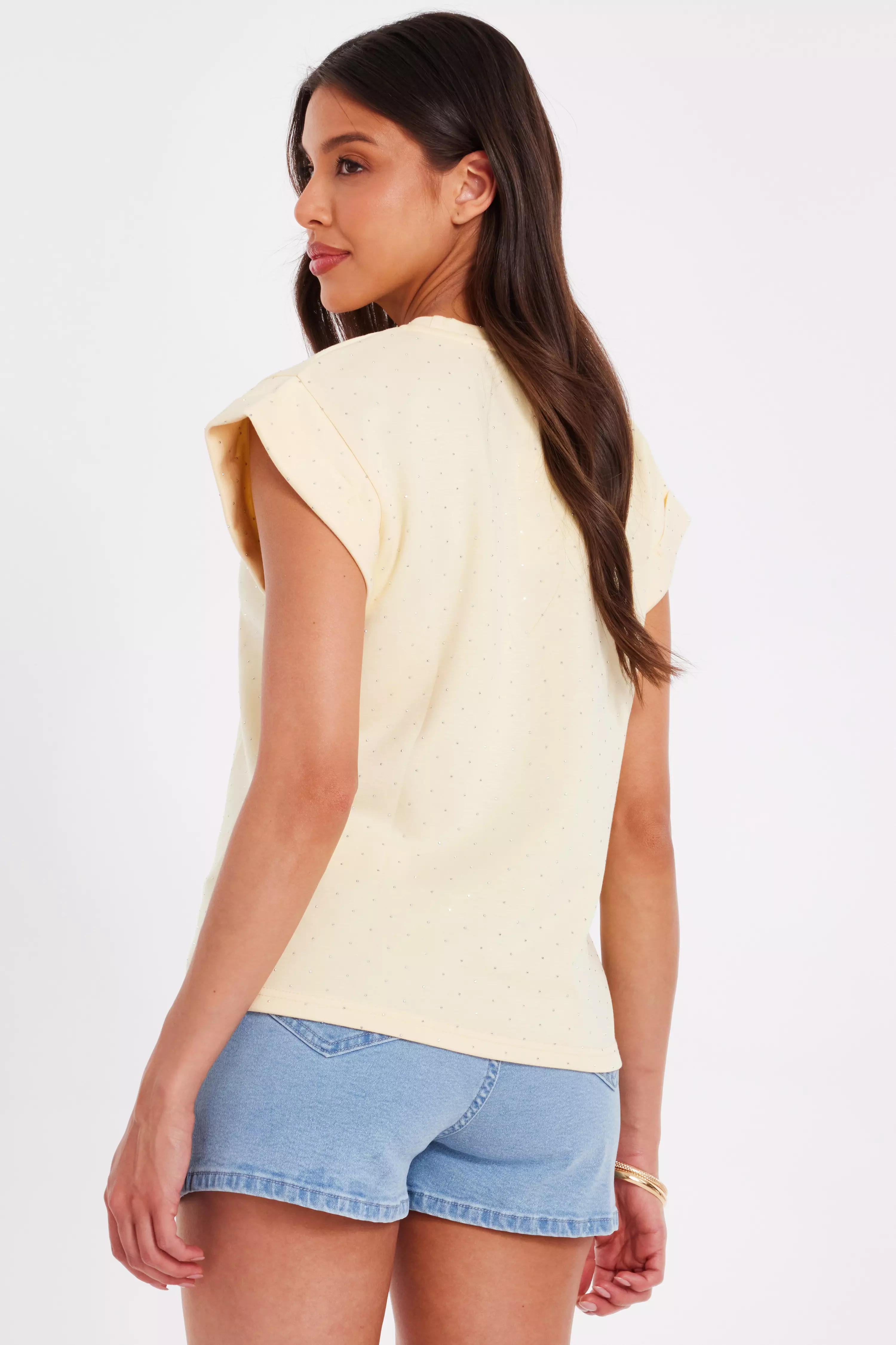 Yellow Stud Detail Top 