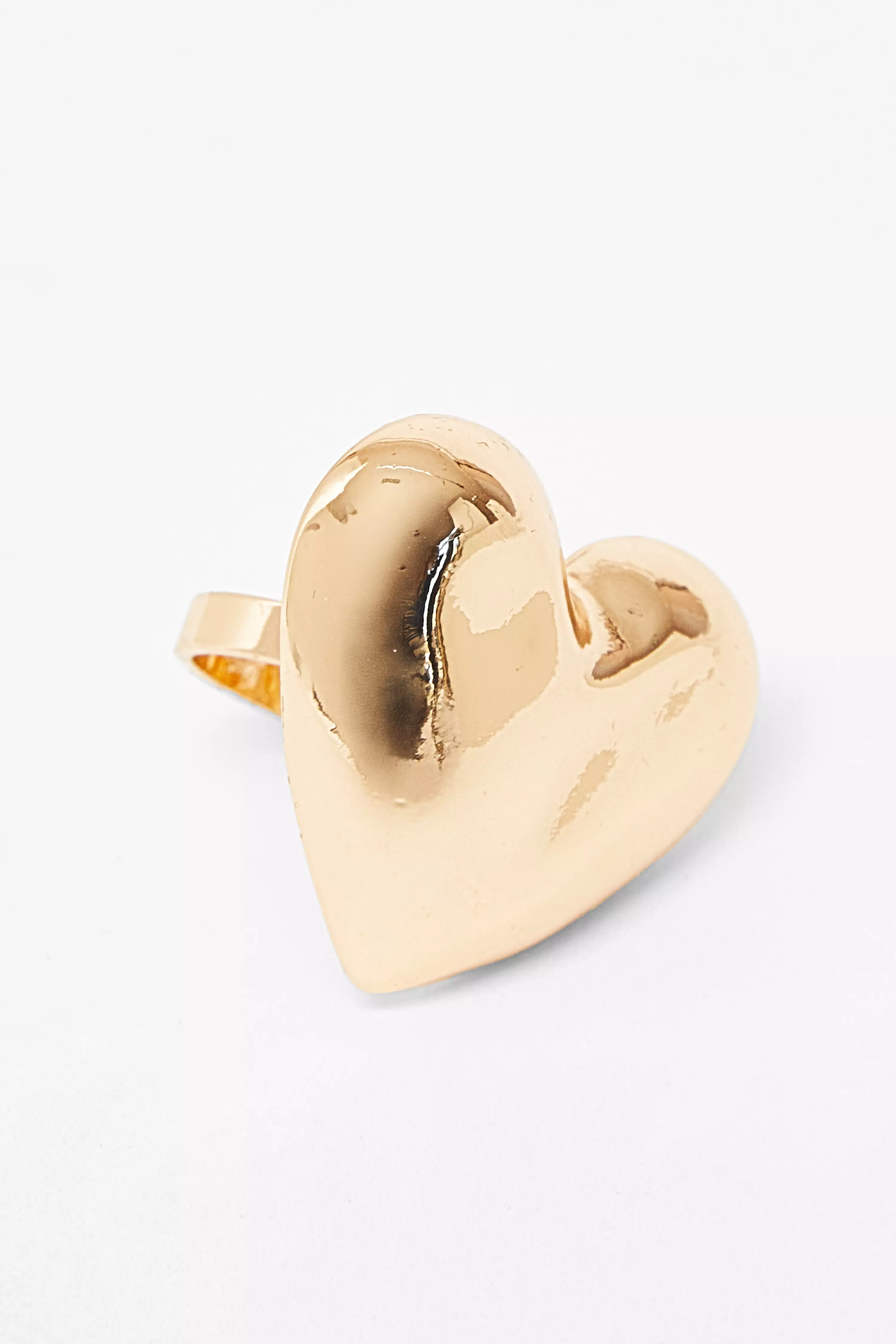 Gold Chunky Heart Ring