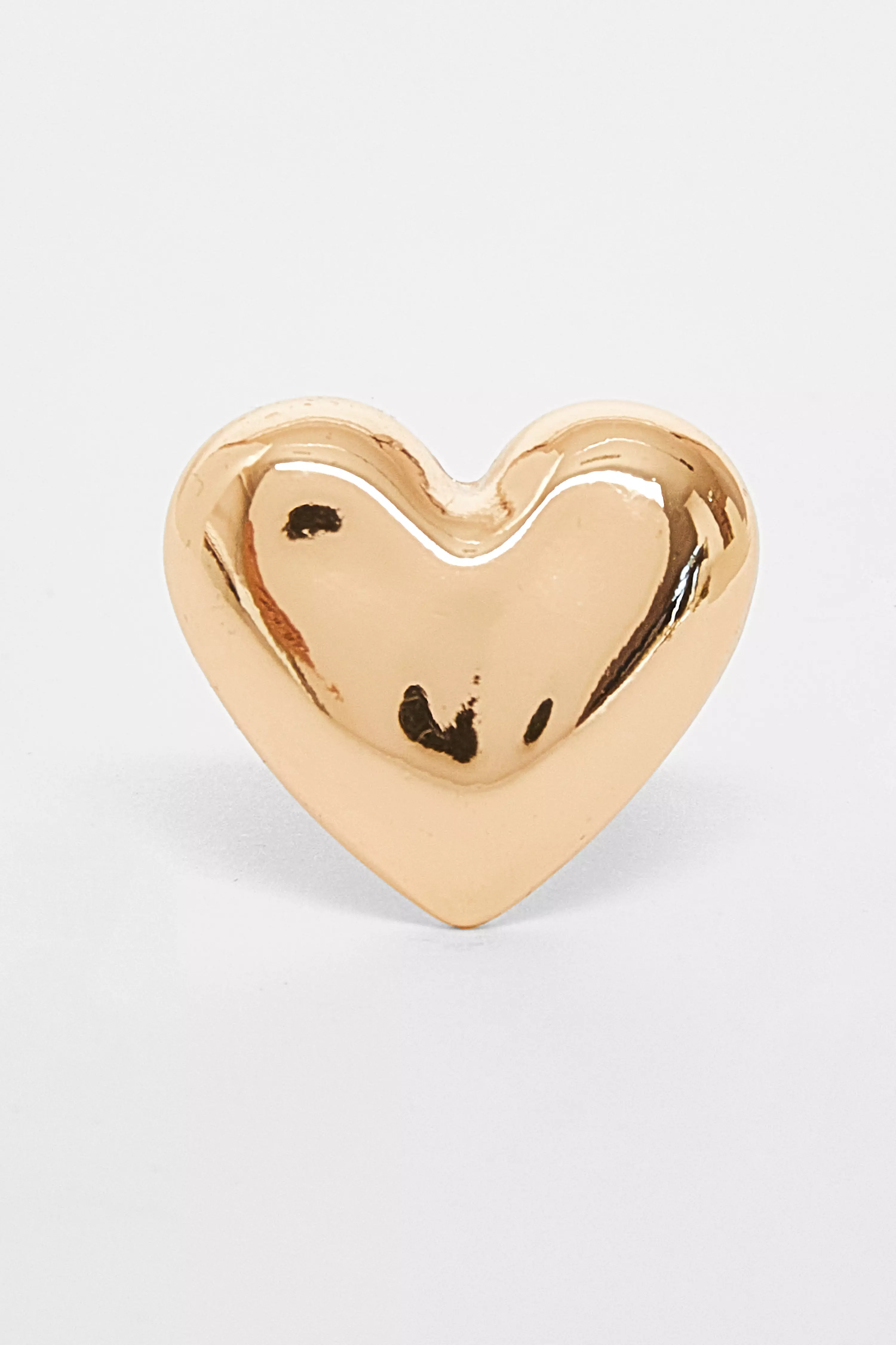 Gold Chunky Heart Ring