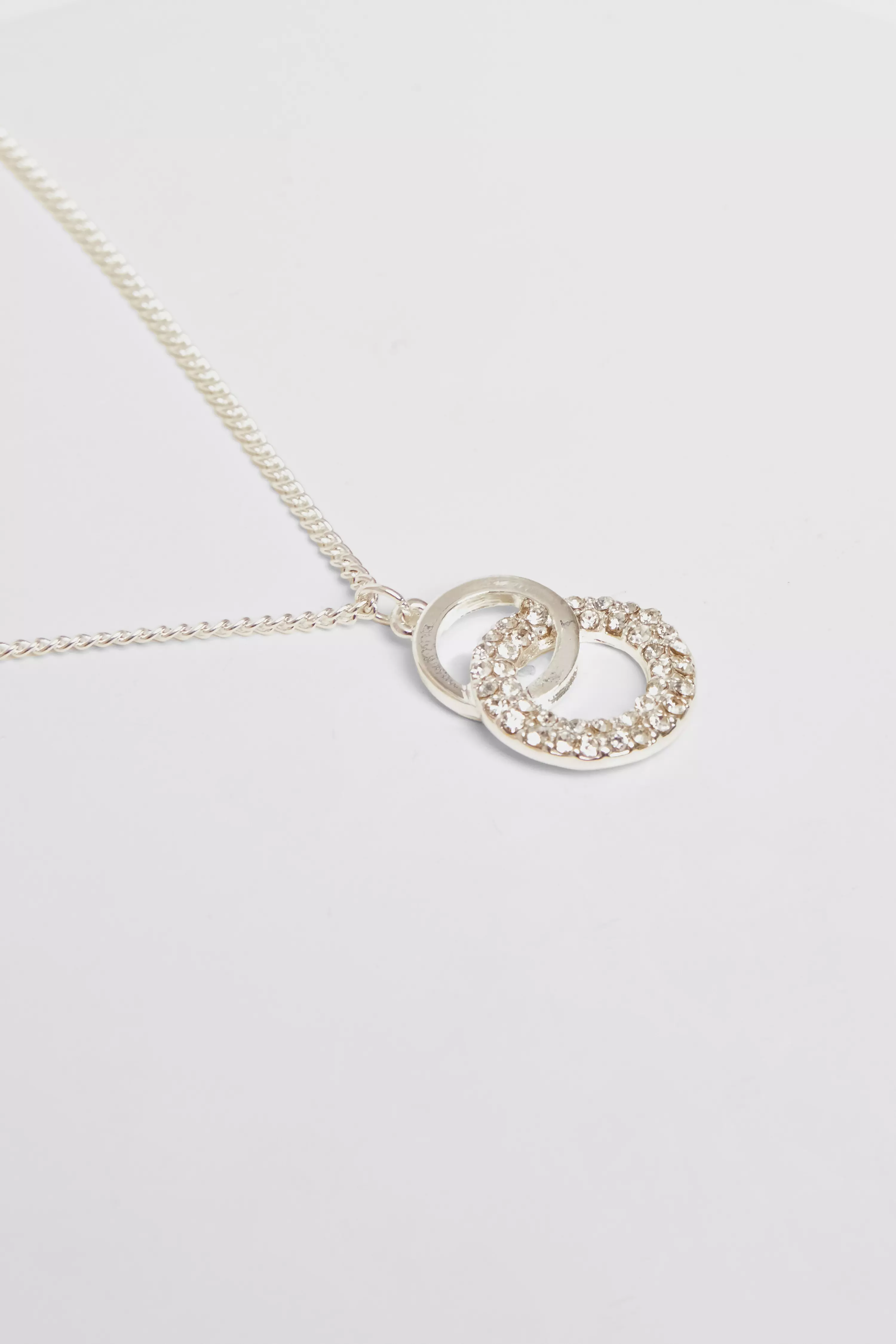 Silver Double Circle Jewellery Set