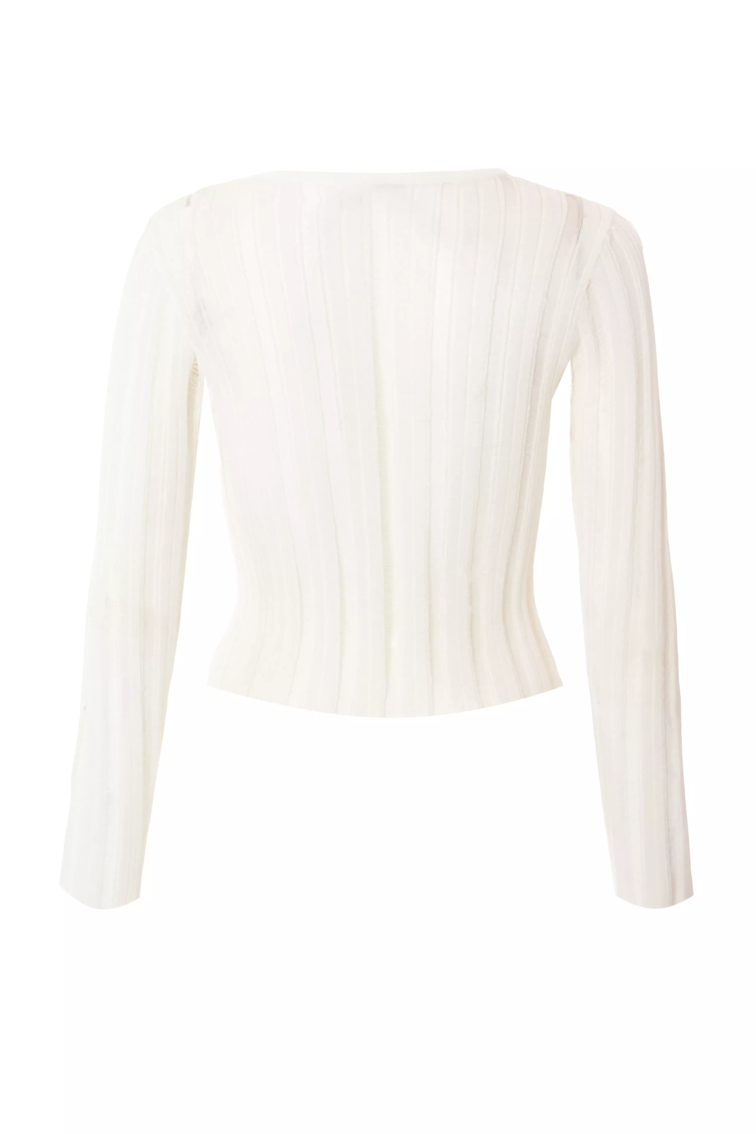 White Knitted Diamante Jumper