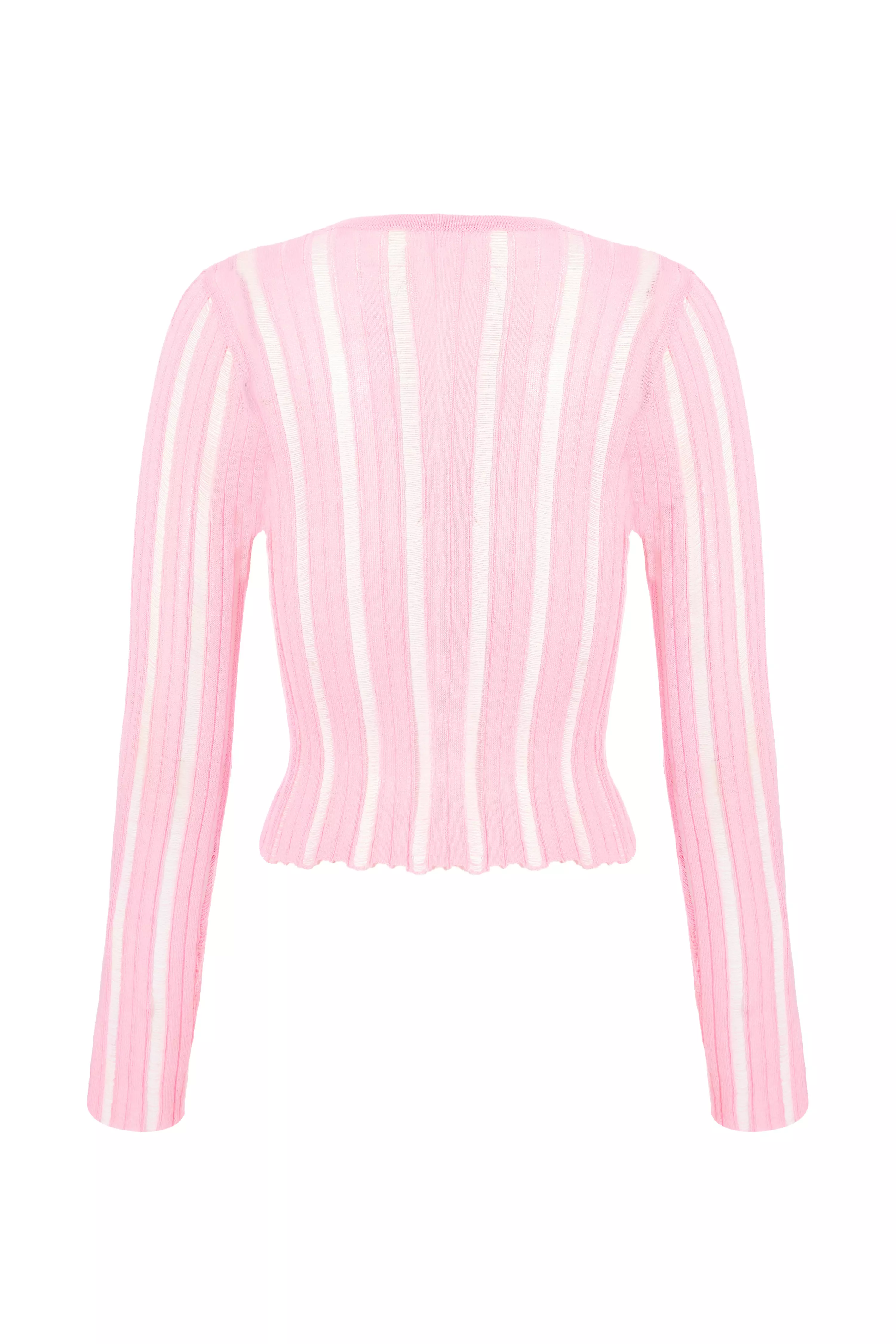 Pink Knitted Diamante Jumper