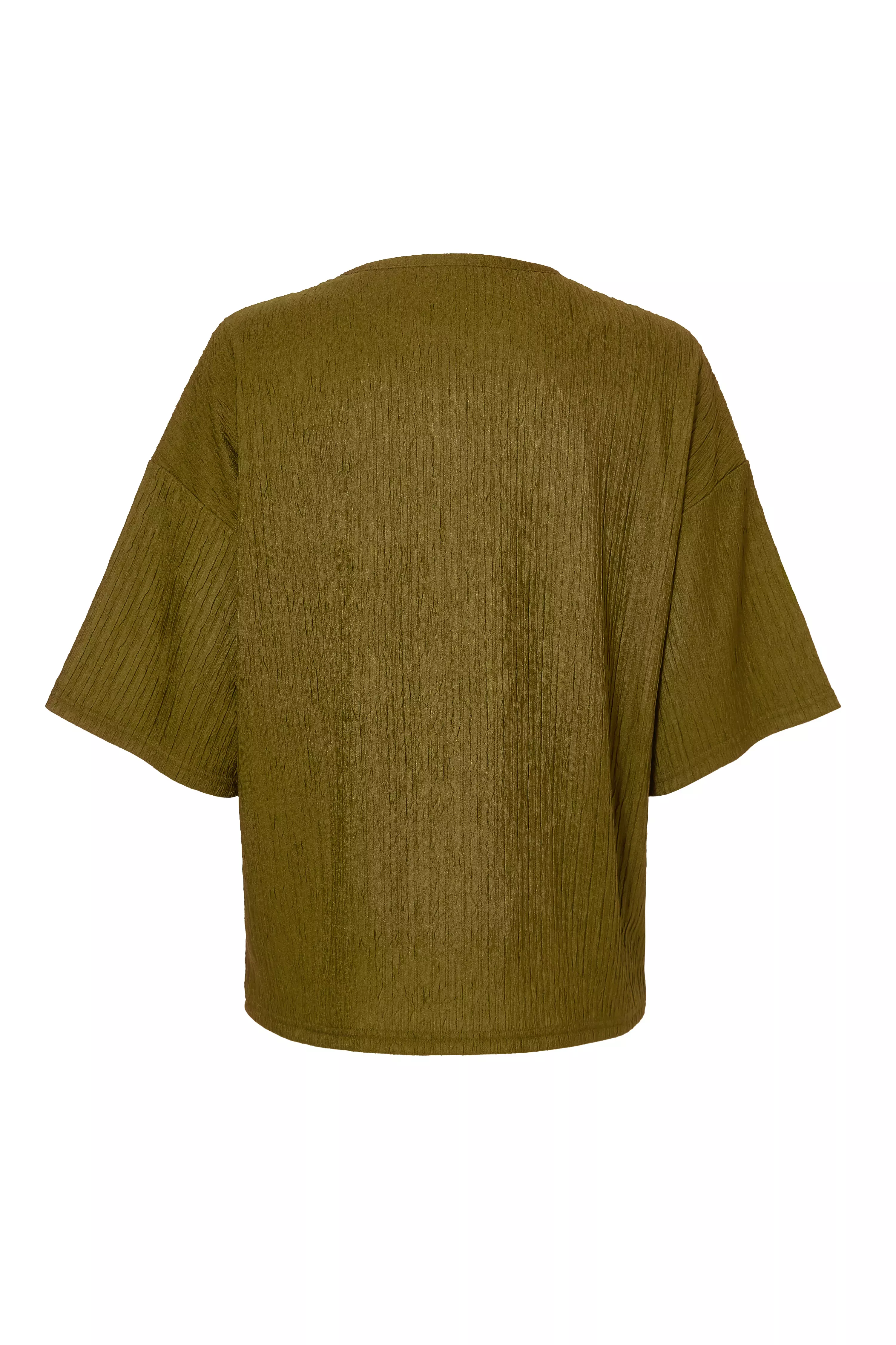 Khaki Textured T-Shirt