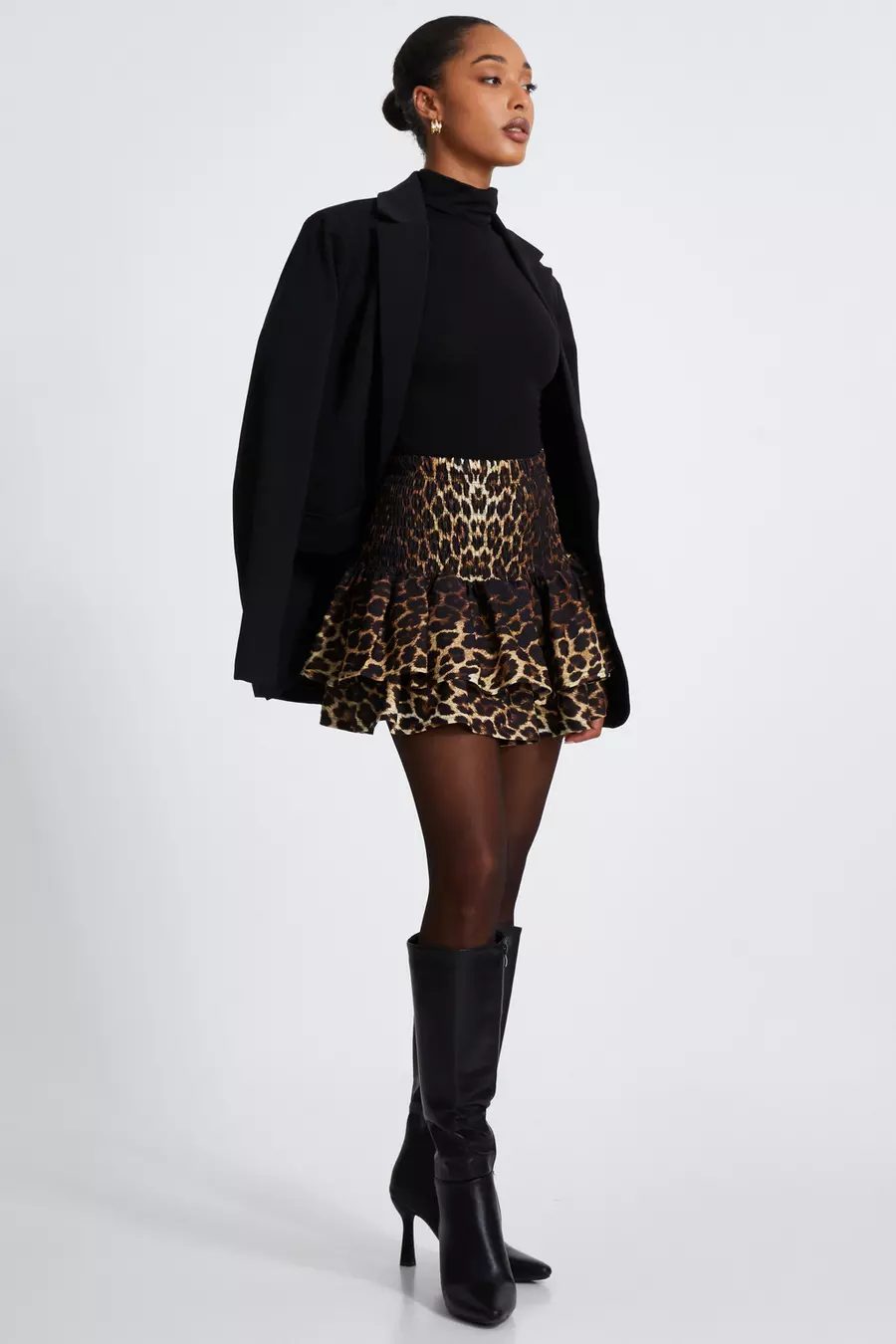 Leopard mini skirt quiz hotsell