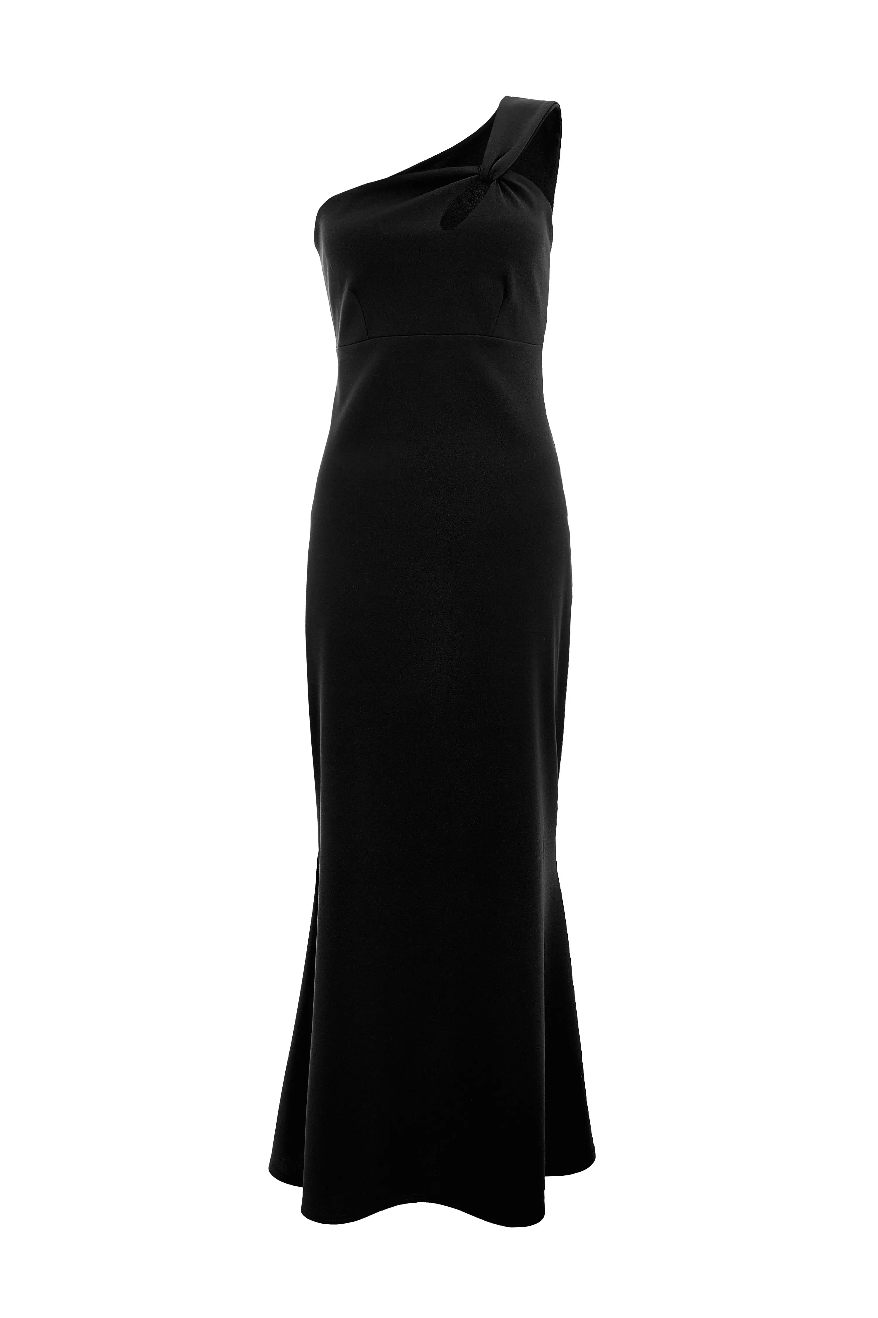 Black Fishtail Midaxi Dress