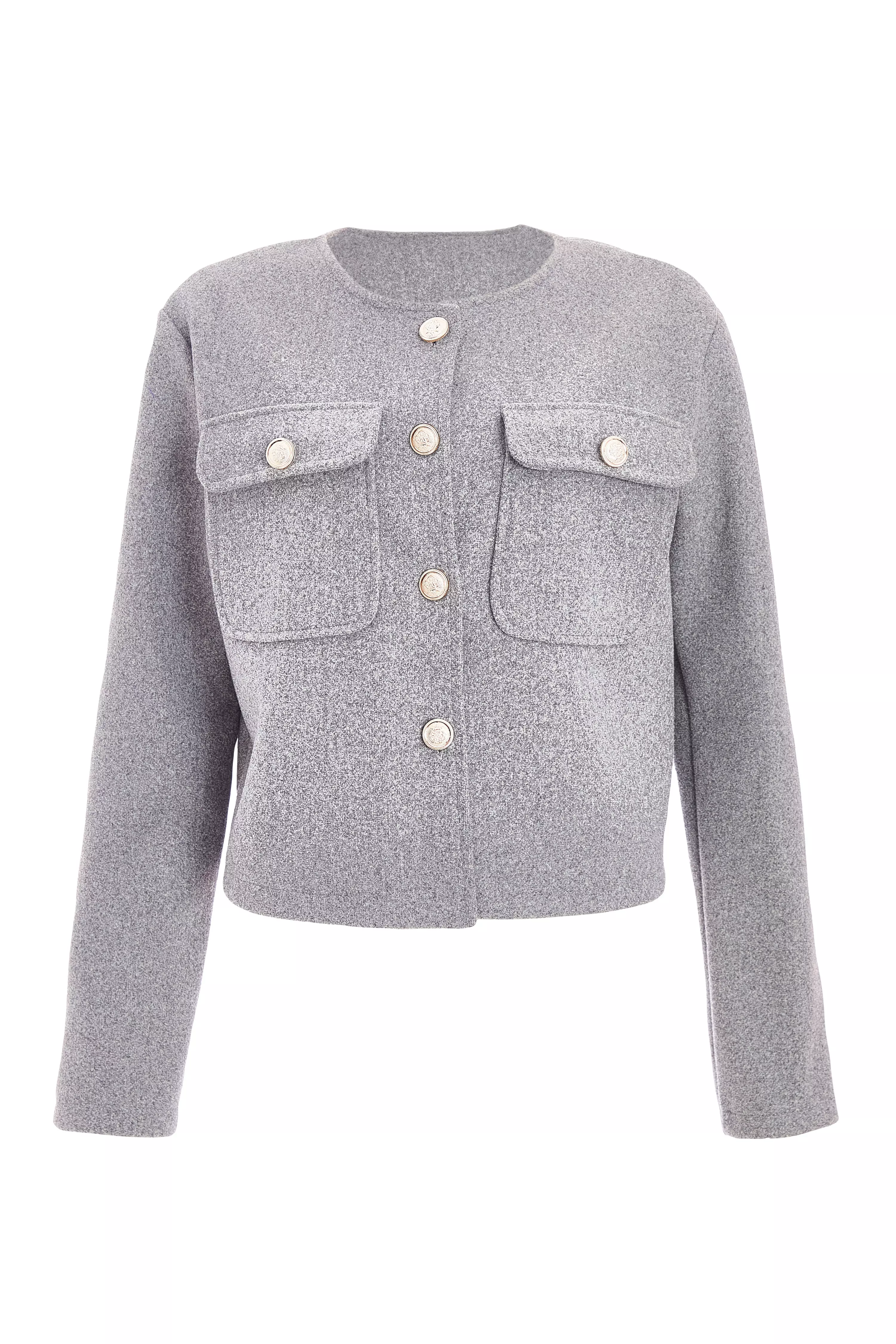 Grey Cropped Jacket