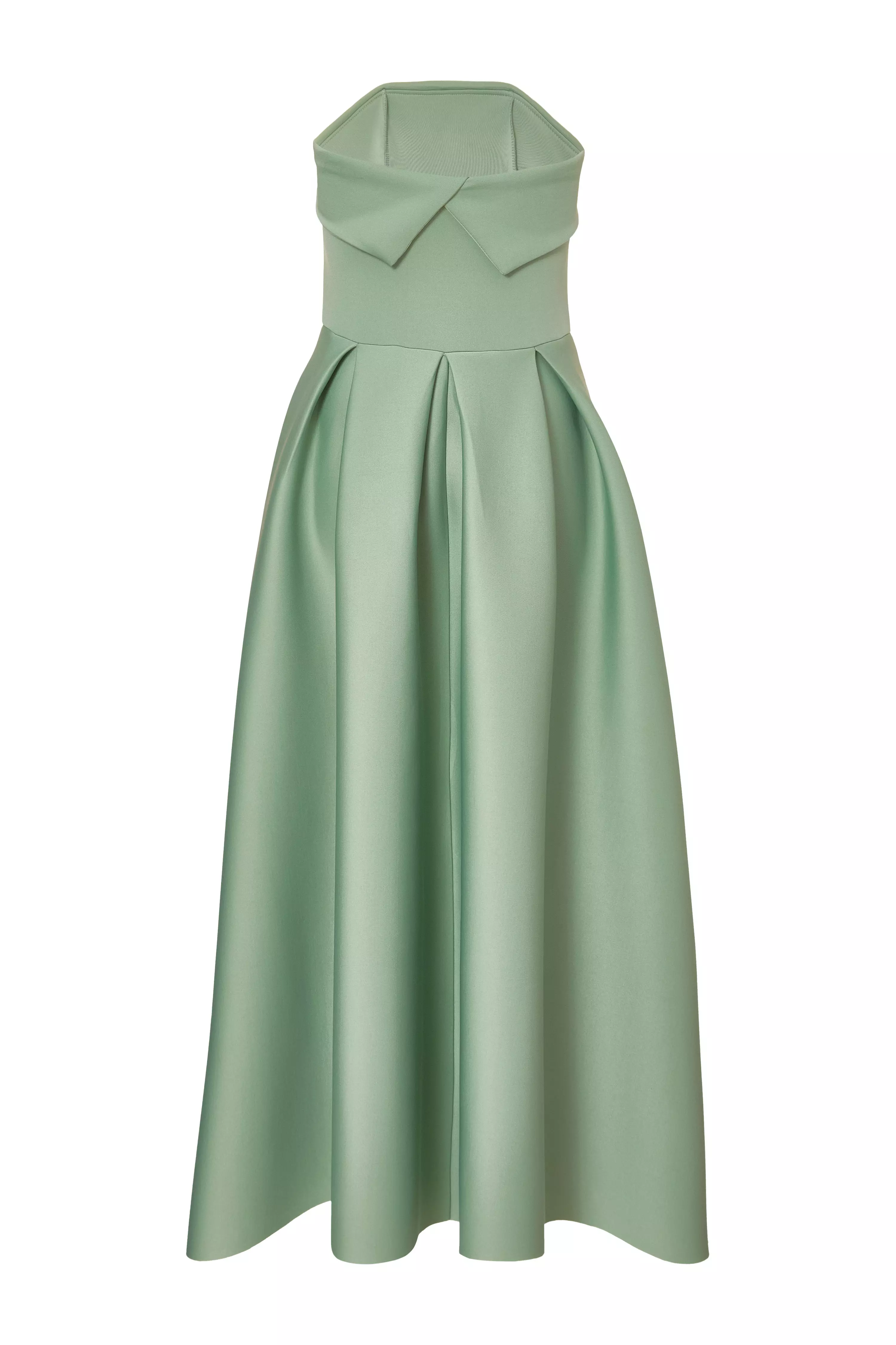 Light Green Bandeau Skater Dress