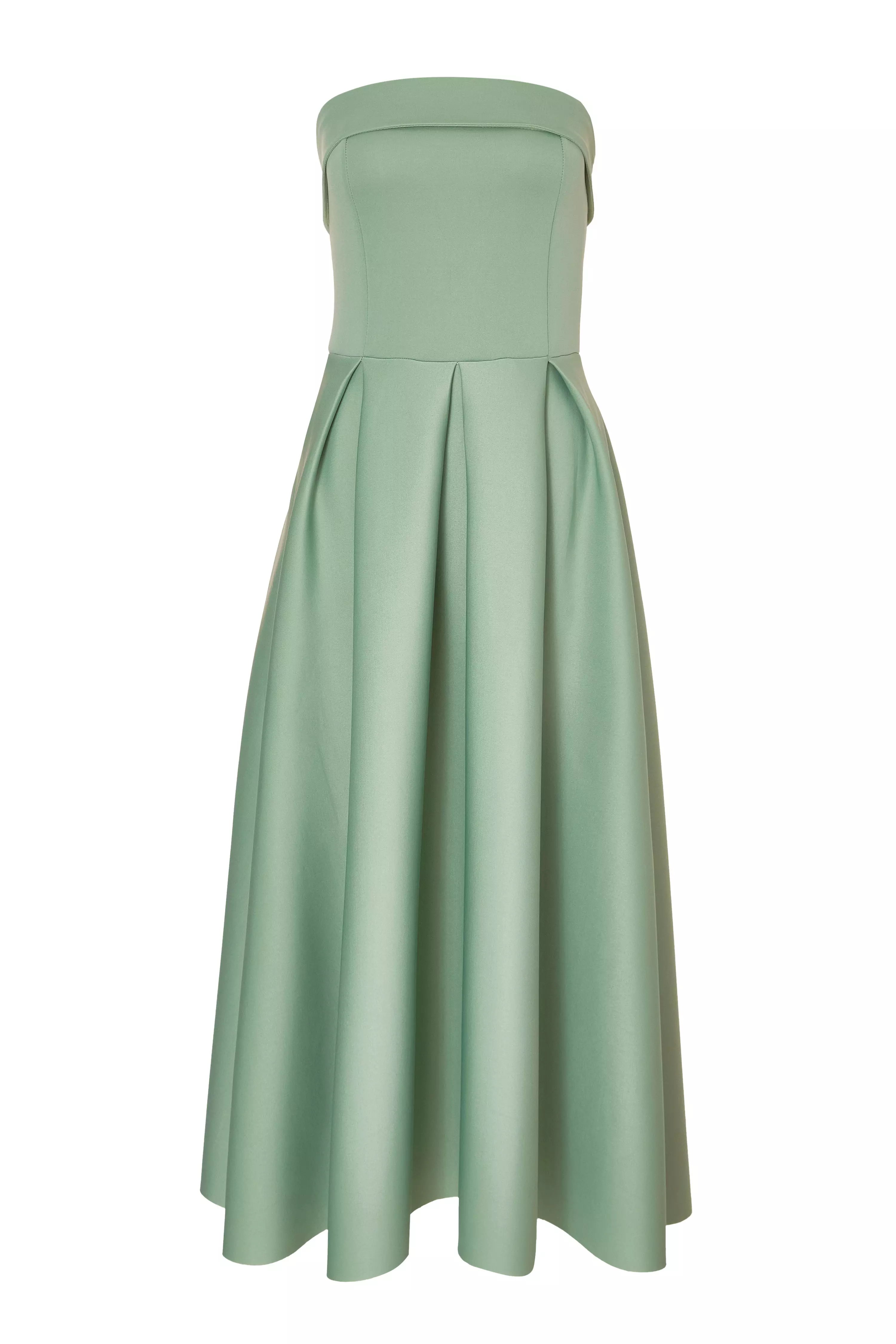 Light Green Bandeau Skater Dress